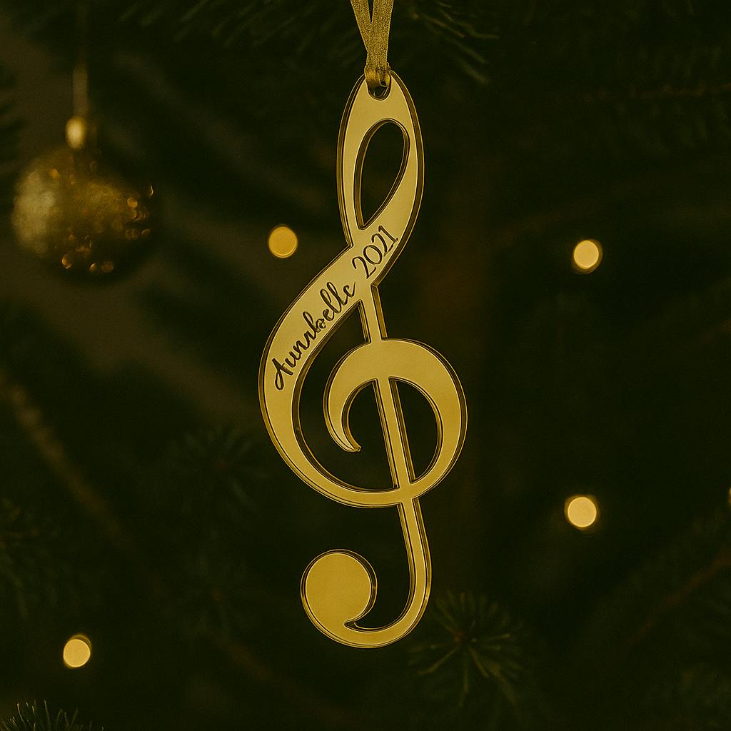 Music note Christmas ornament