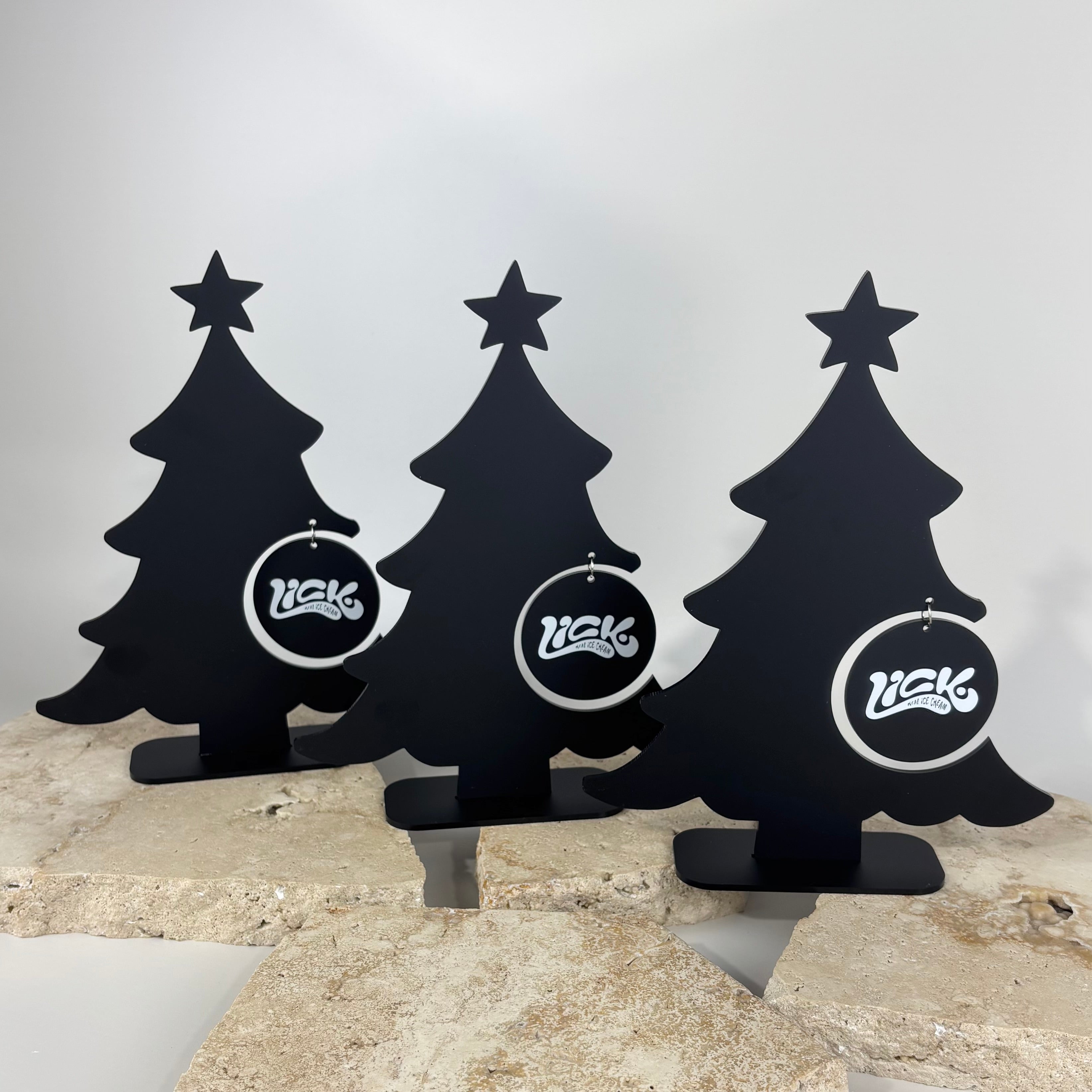 Branded acrylic Christmas tree with logo, custom business Christmas display decoration Australia