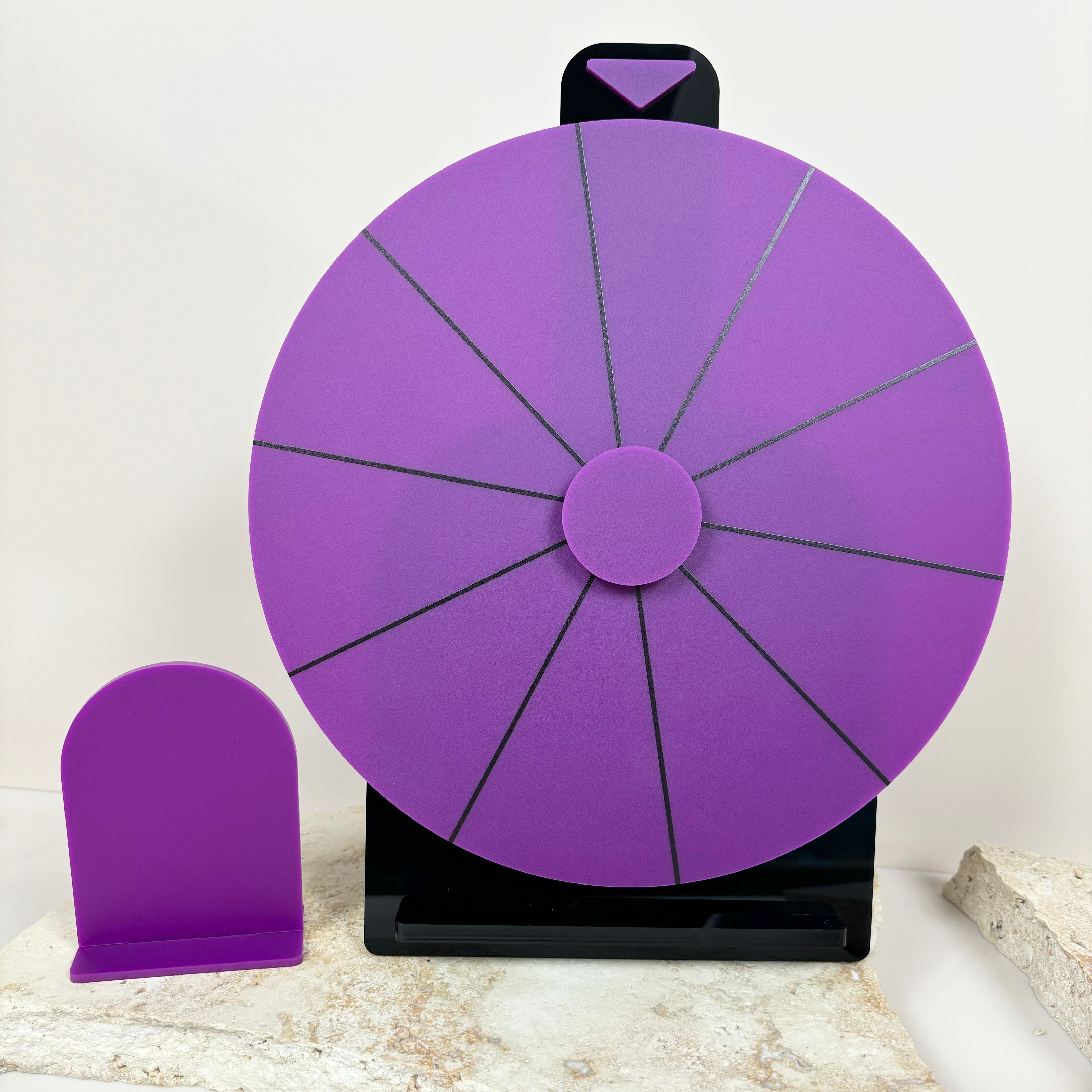 Bright purple spin the wheel for retail stores and customer engagement
