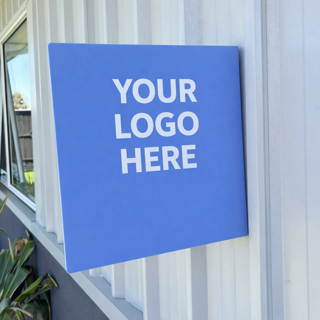 Custom wall blade sign with logo, acrylic shopfront blade sign for business branding