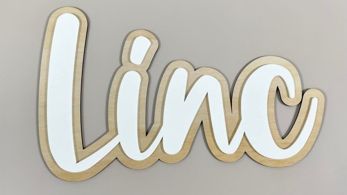 Layered name plaques (bamboo)