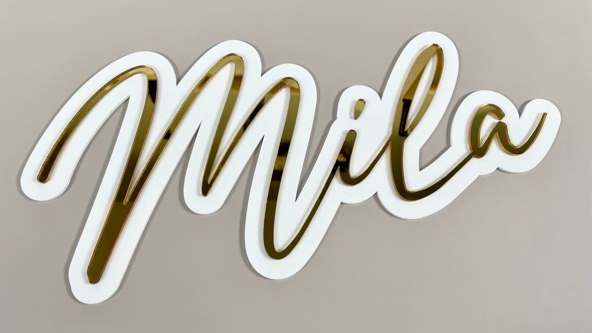 Layered name plaques (acrylic)