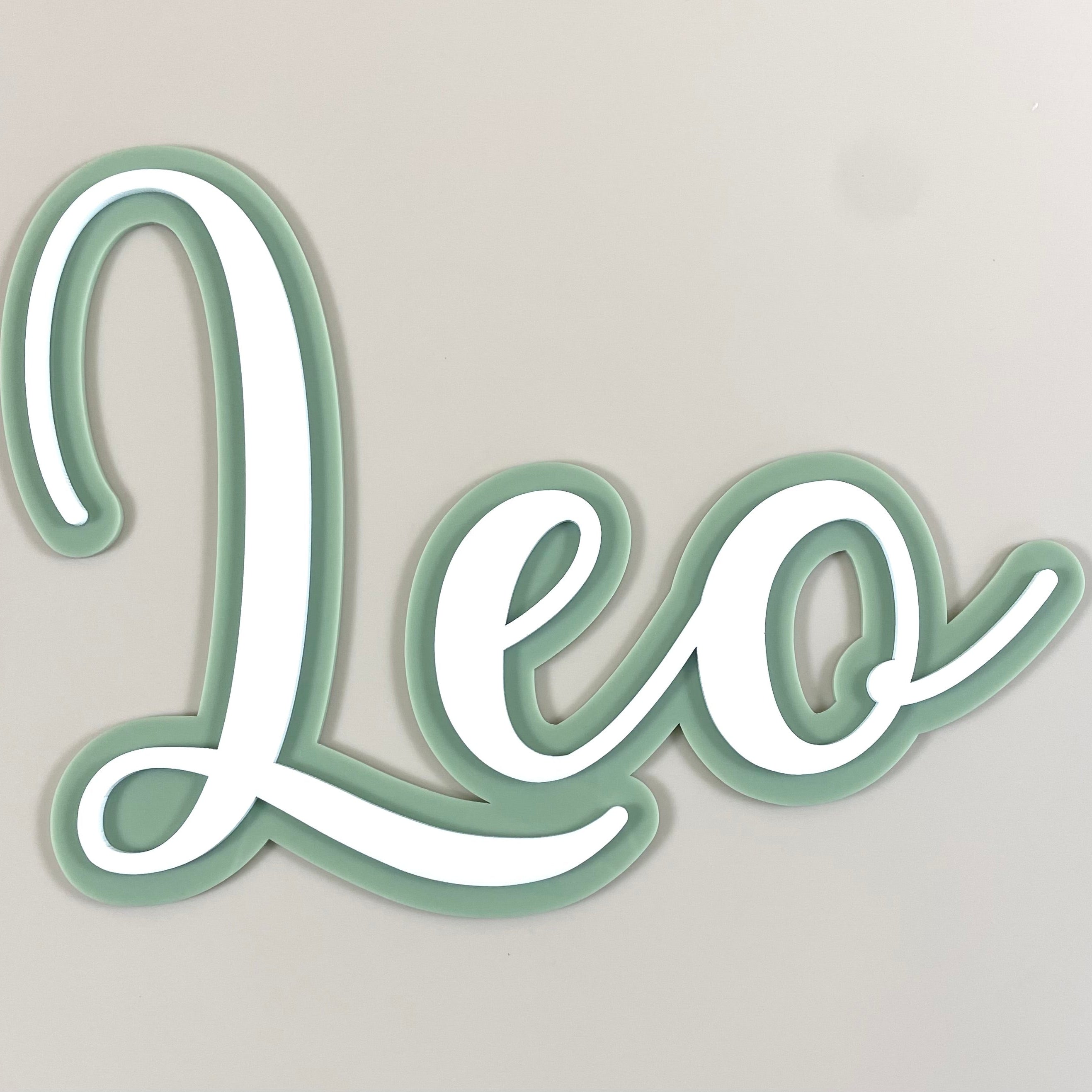 3D acrylic name sign