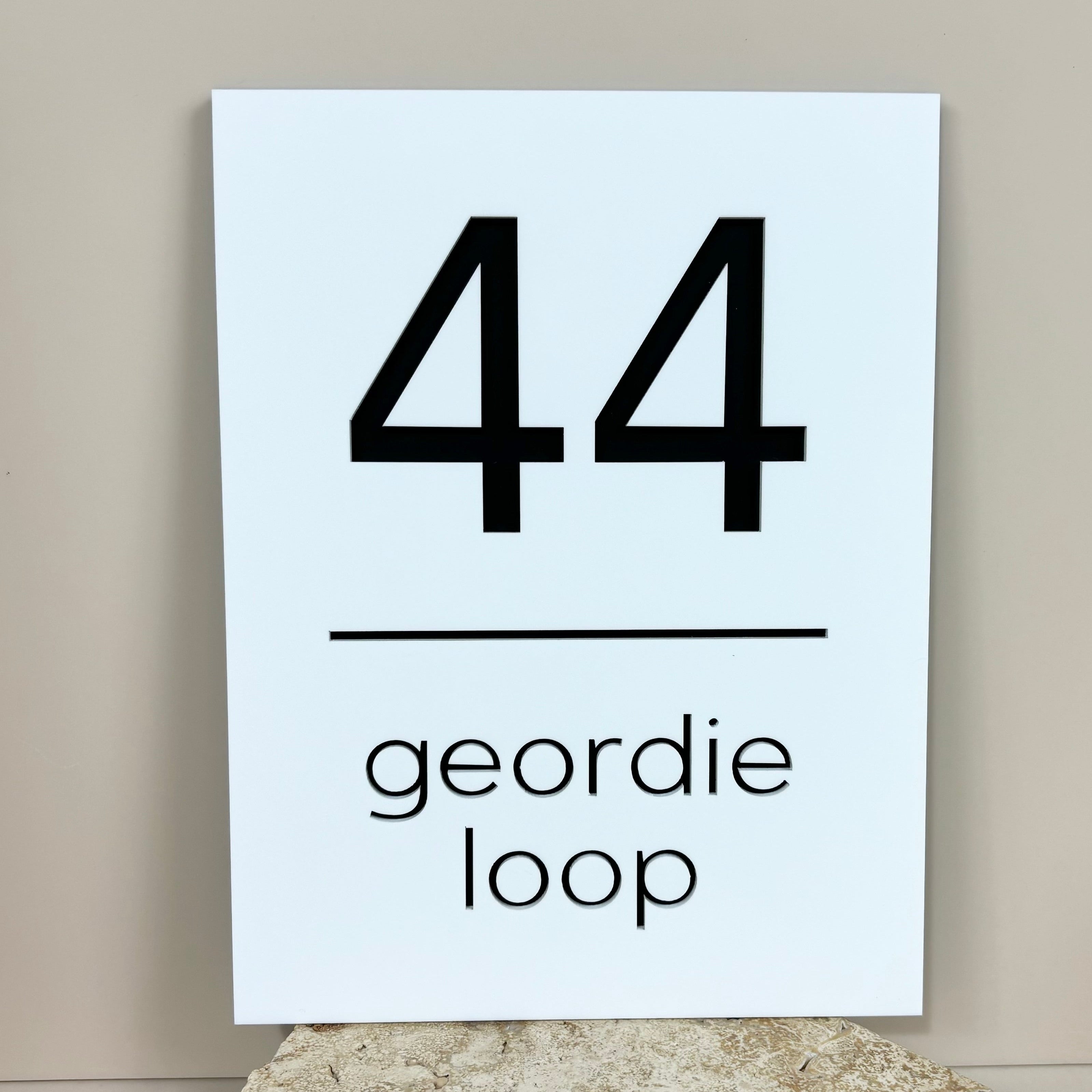 Custom address sign