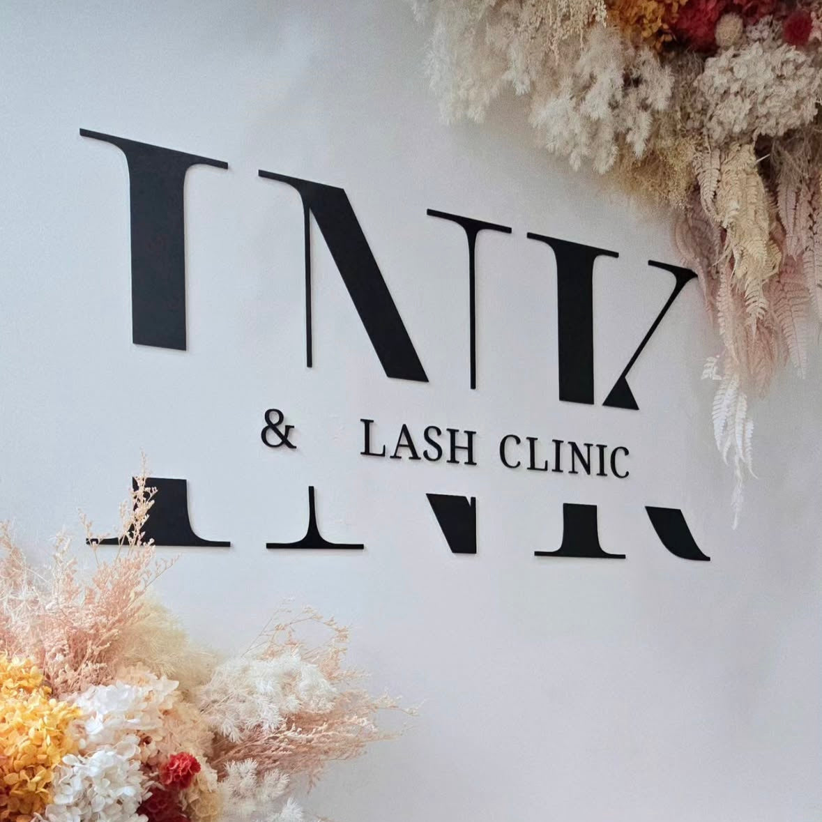 acrylic wall signage for beauty salon branding