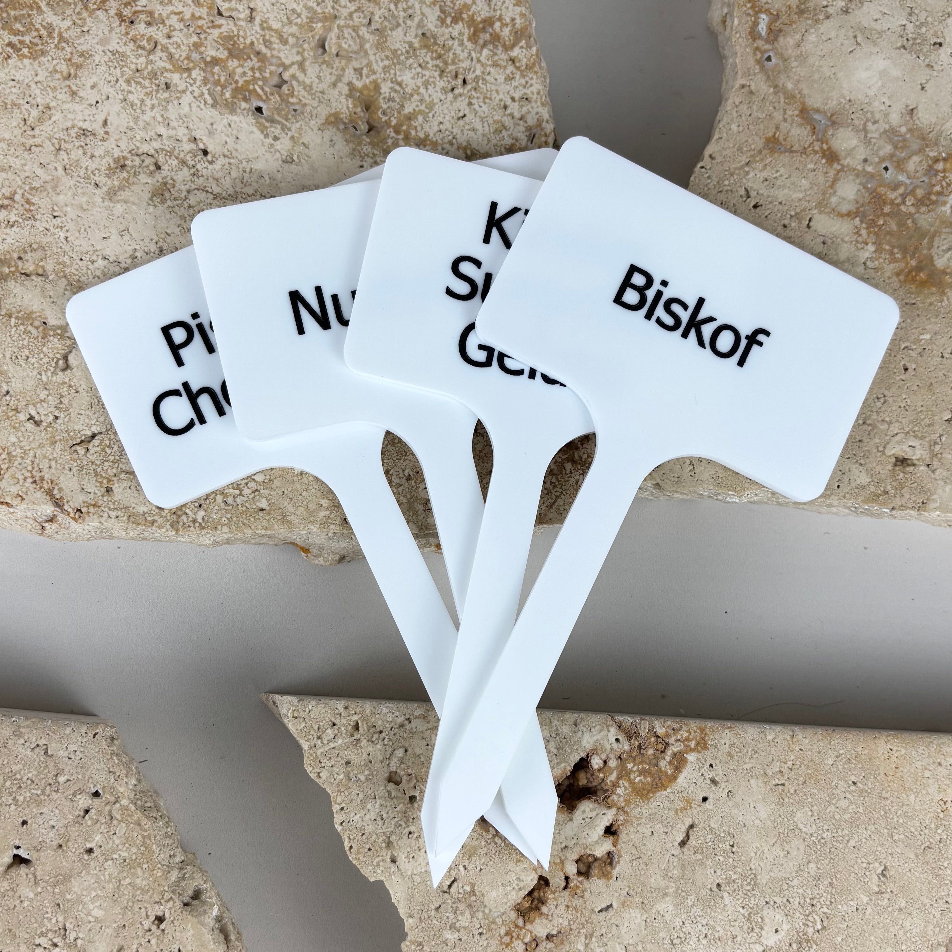 custom acrylic ice cream sticks with flavour names