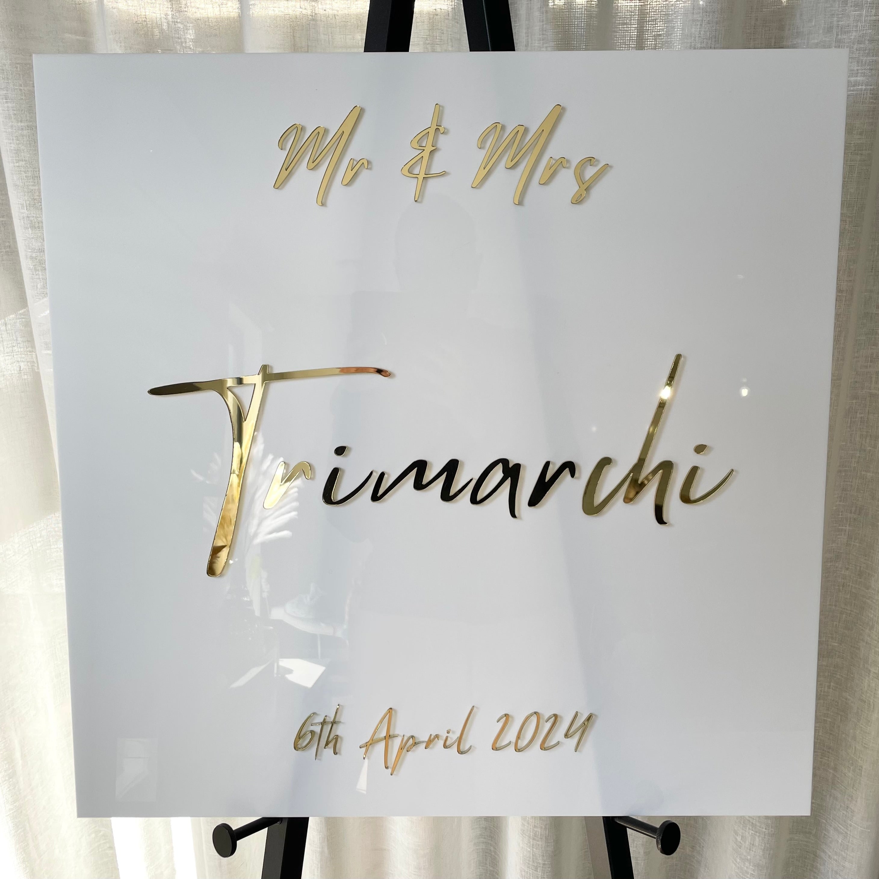Square wedding signs