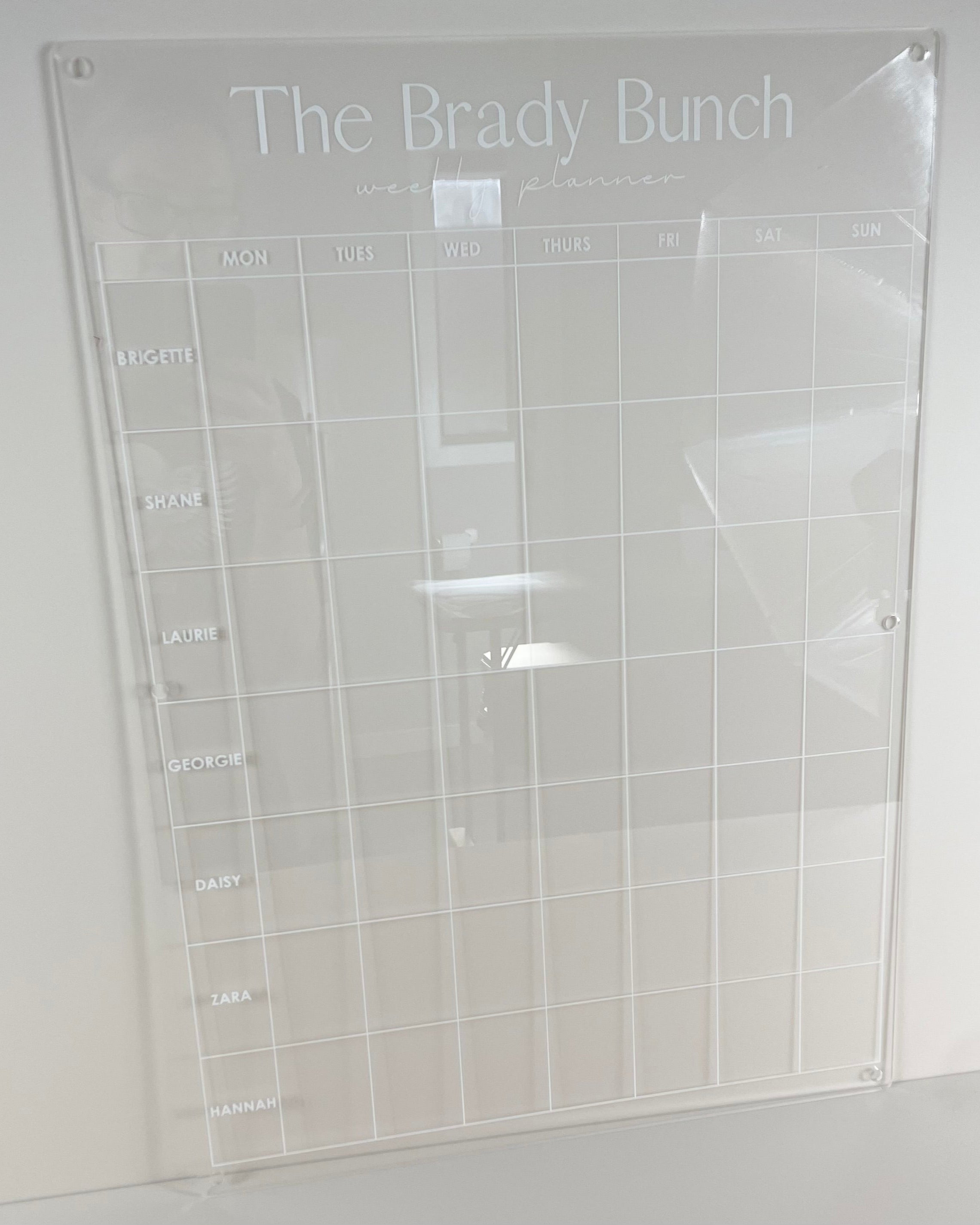 Custom acrylic planner