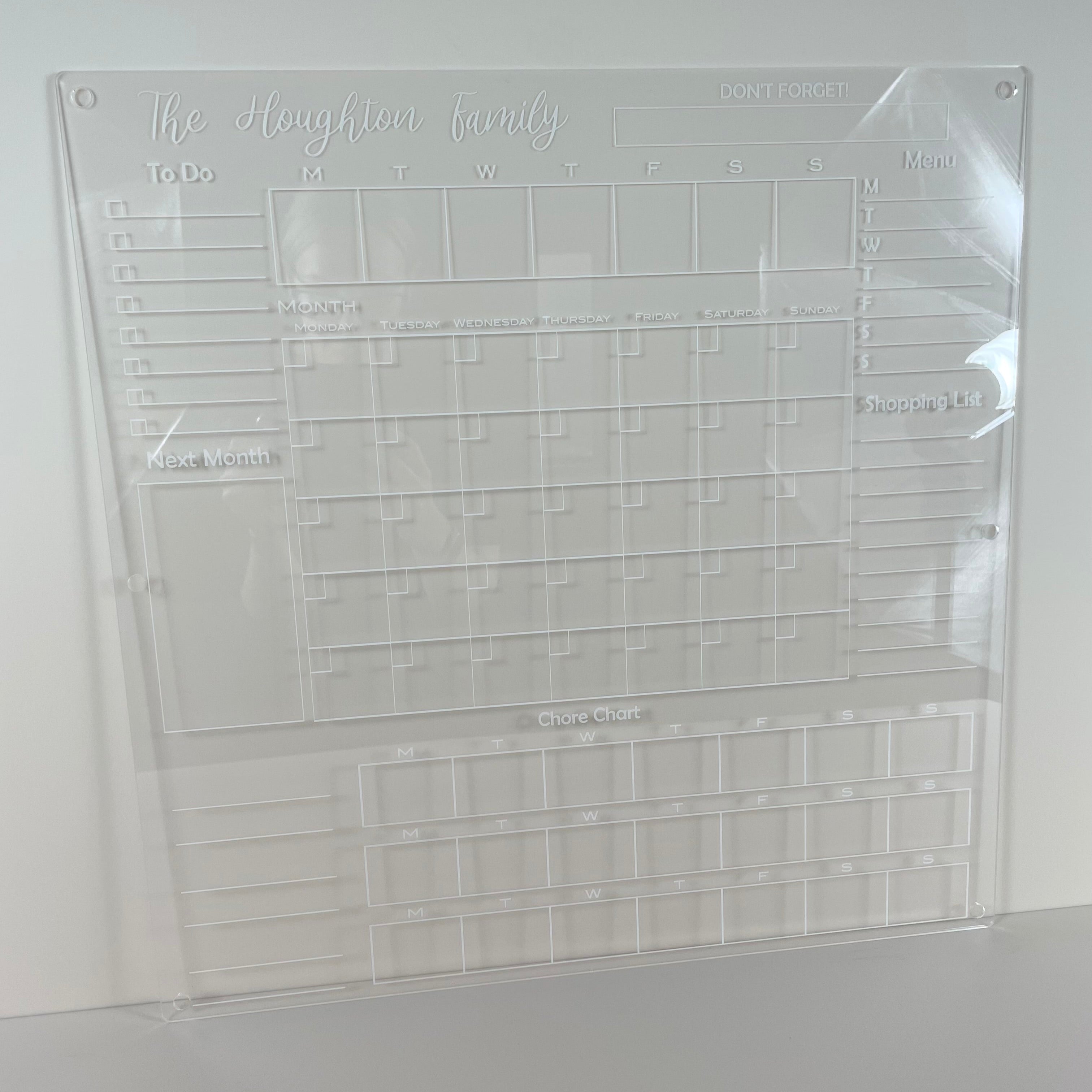 Custom acrylic planners