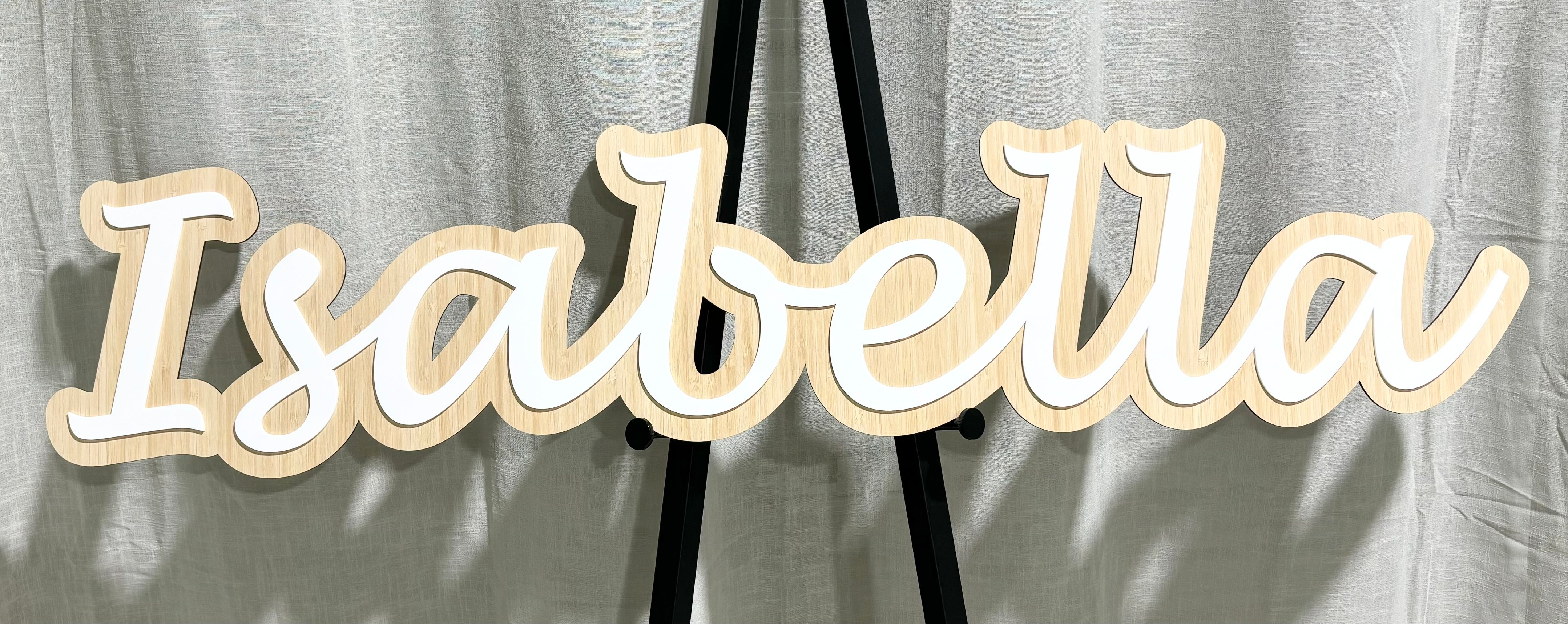 Layered name sign