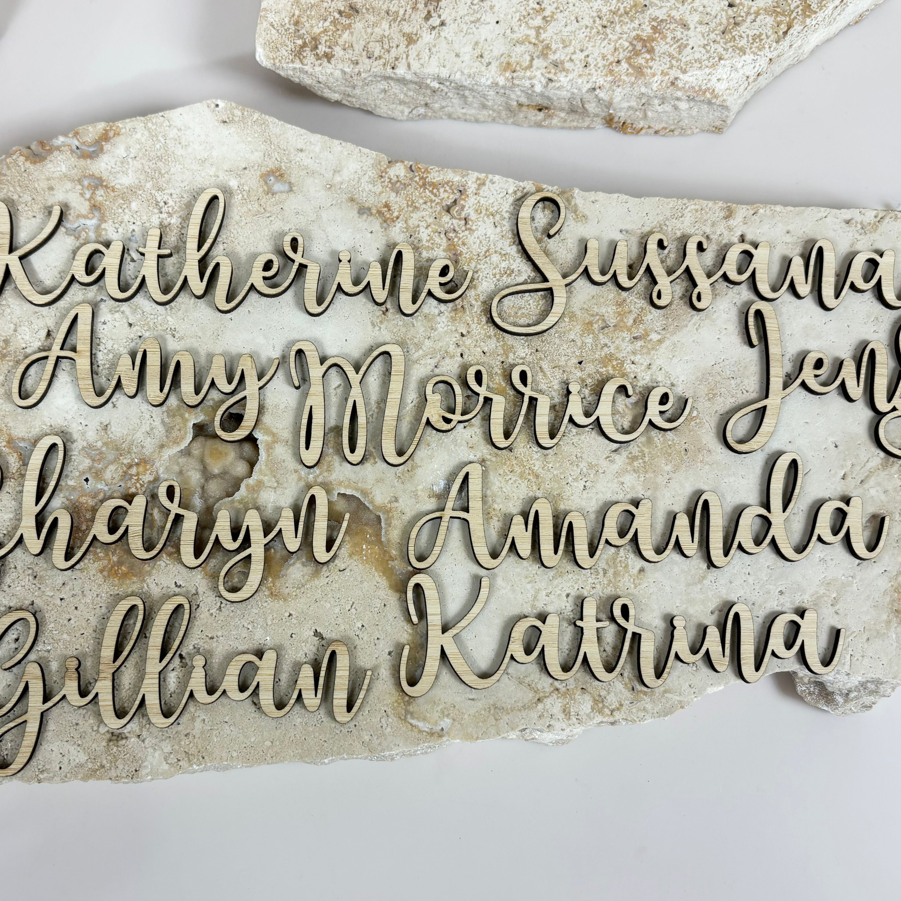 Bamboo place name cards