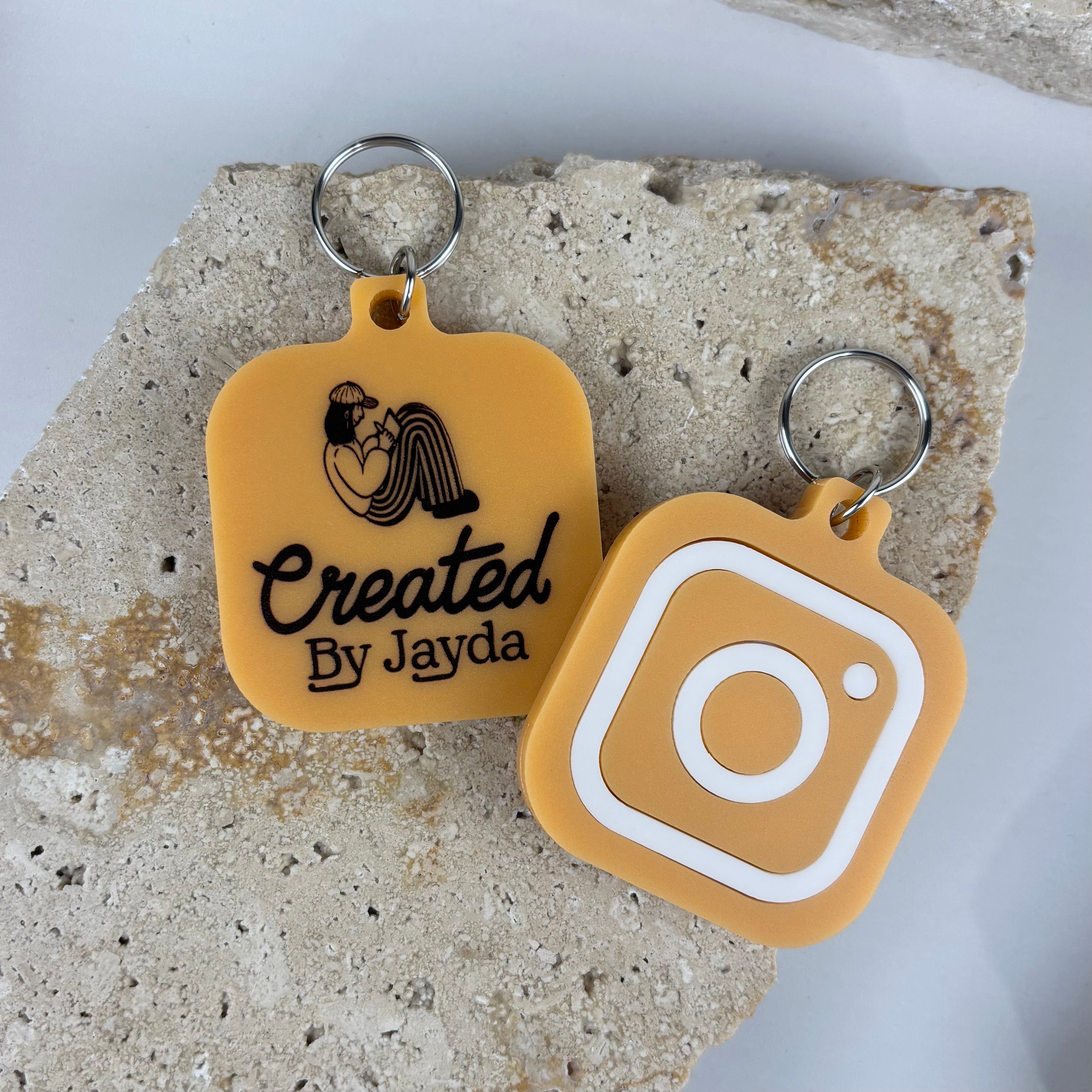 Custom NFC keychain for small business, acrylic Instagram keychain with tap to connect feature, branded social media keychain for salons and creators, contactless business marketing tool Australia