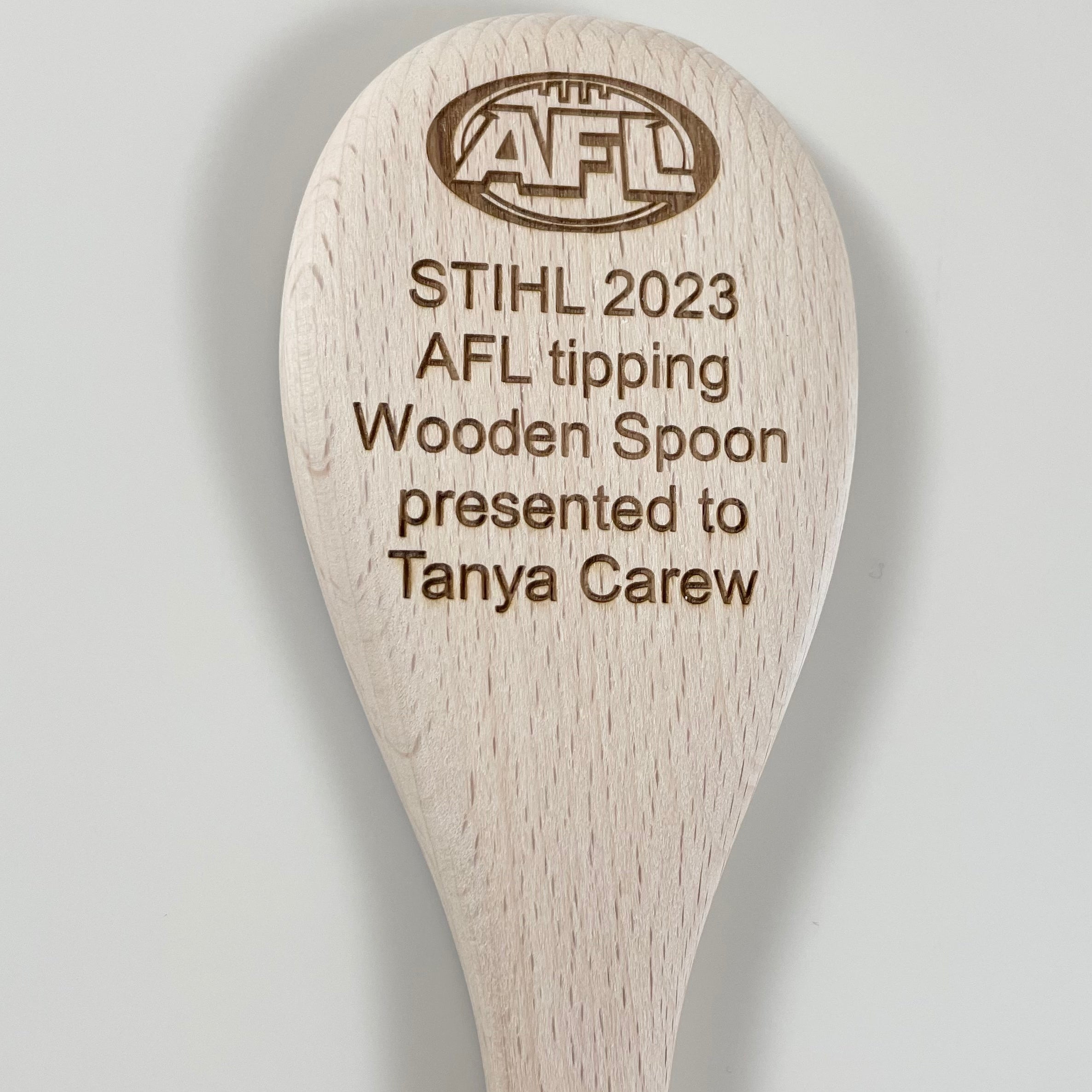 personalised wooden spoon