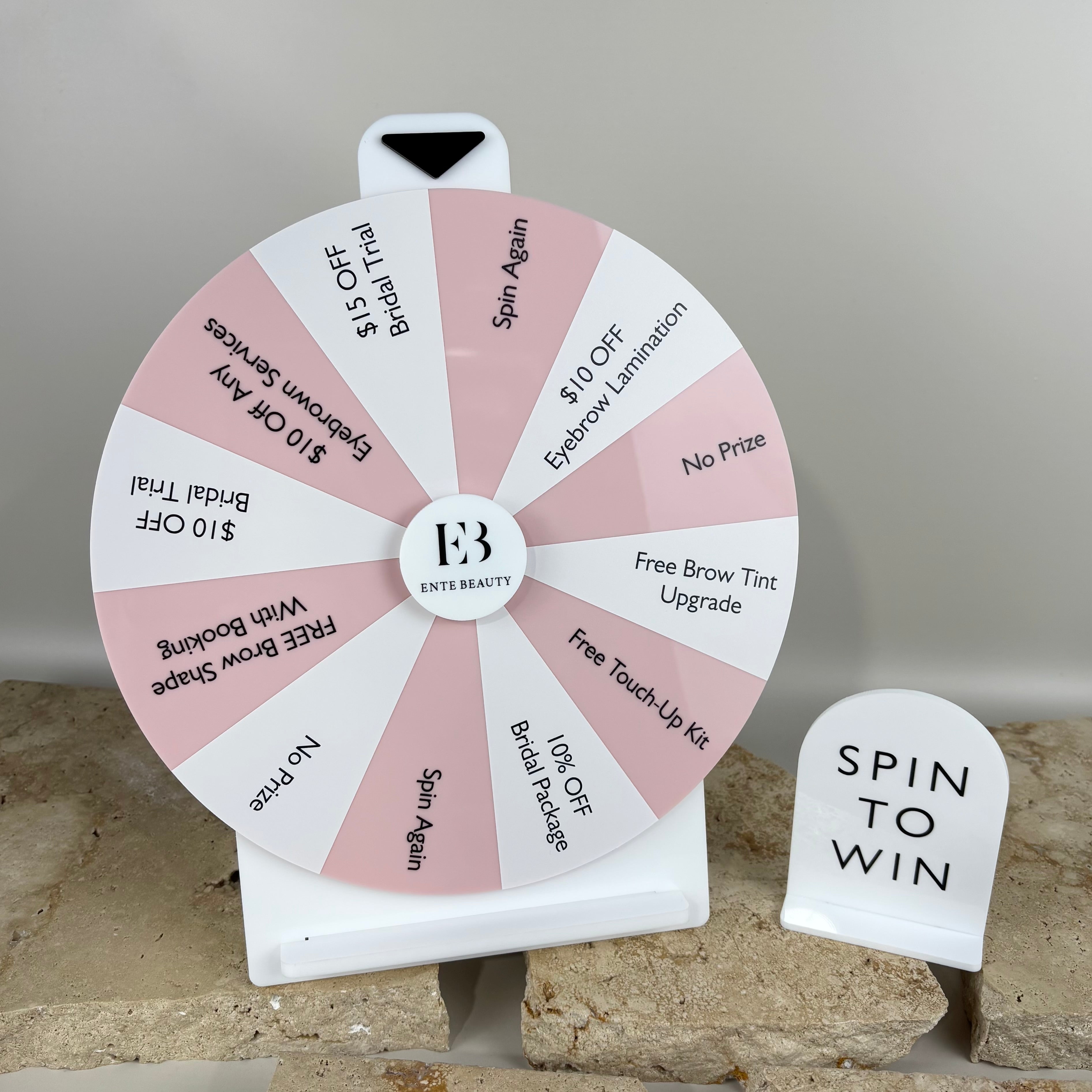 Freestanding metal floor sign stand for cafés and hospitality venues, featuring a round acrylic sign used for contactless ordering and payment instructions