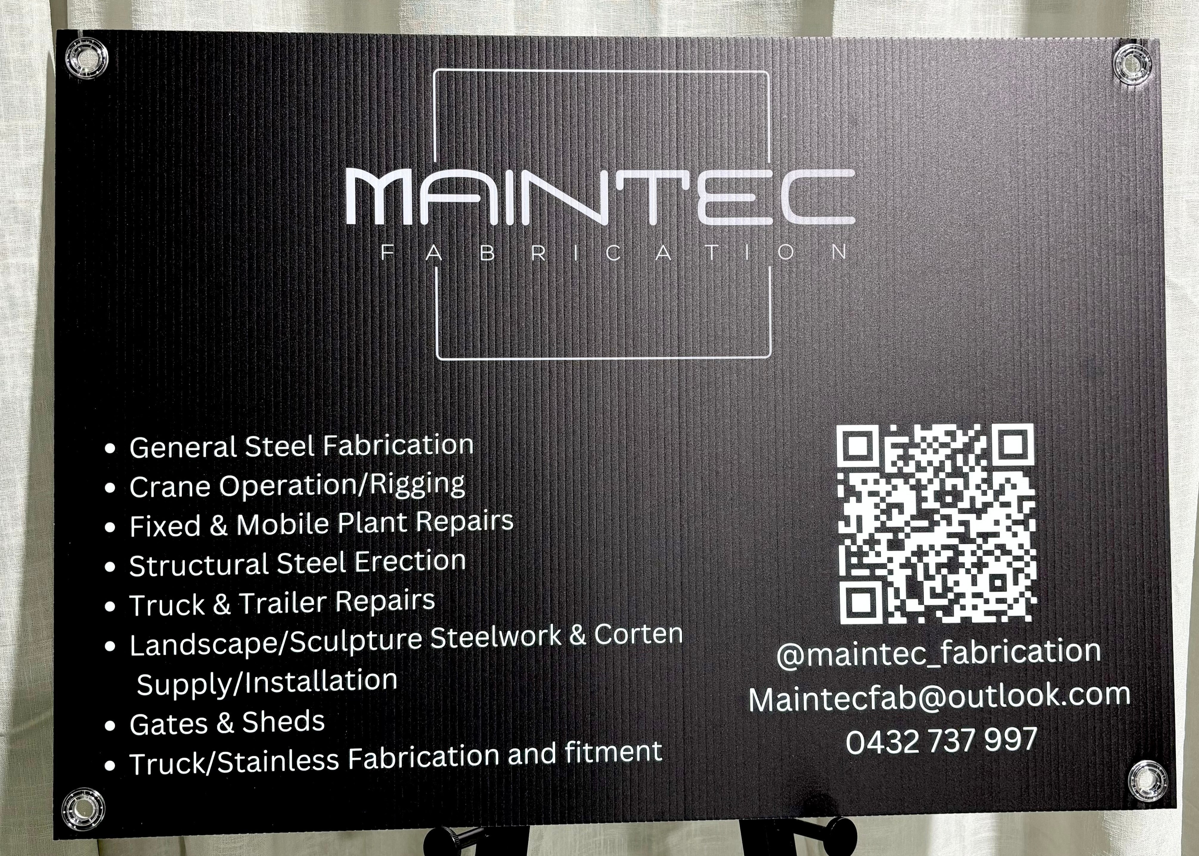 Corflute business signs