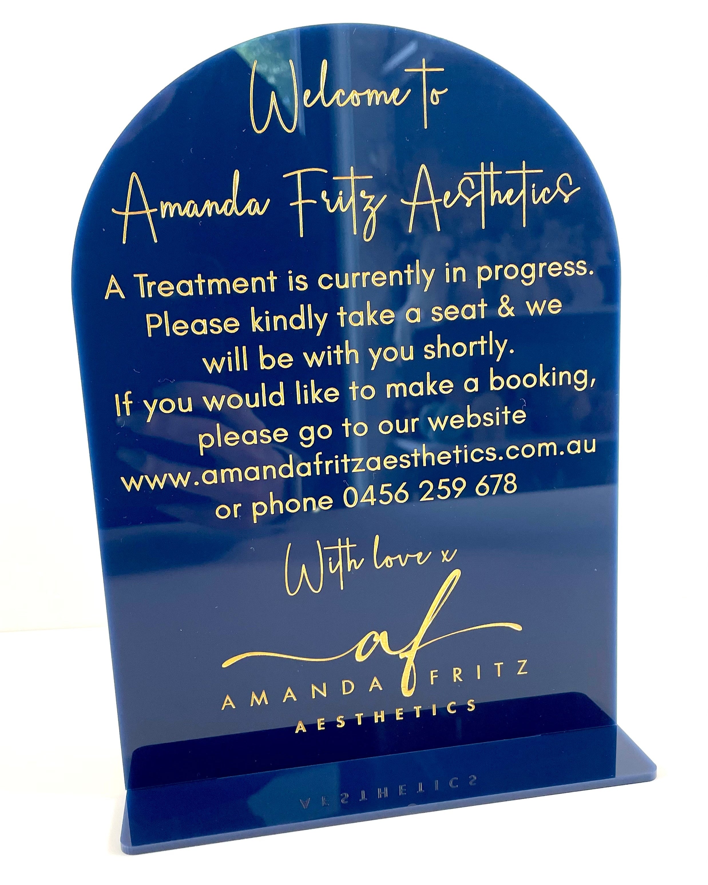 Navy appointment policy sign for clinic or therapist waiting area