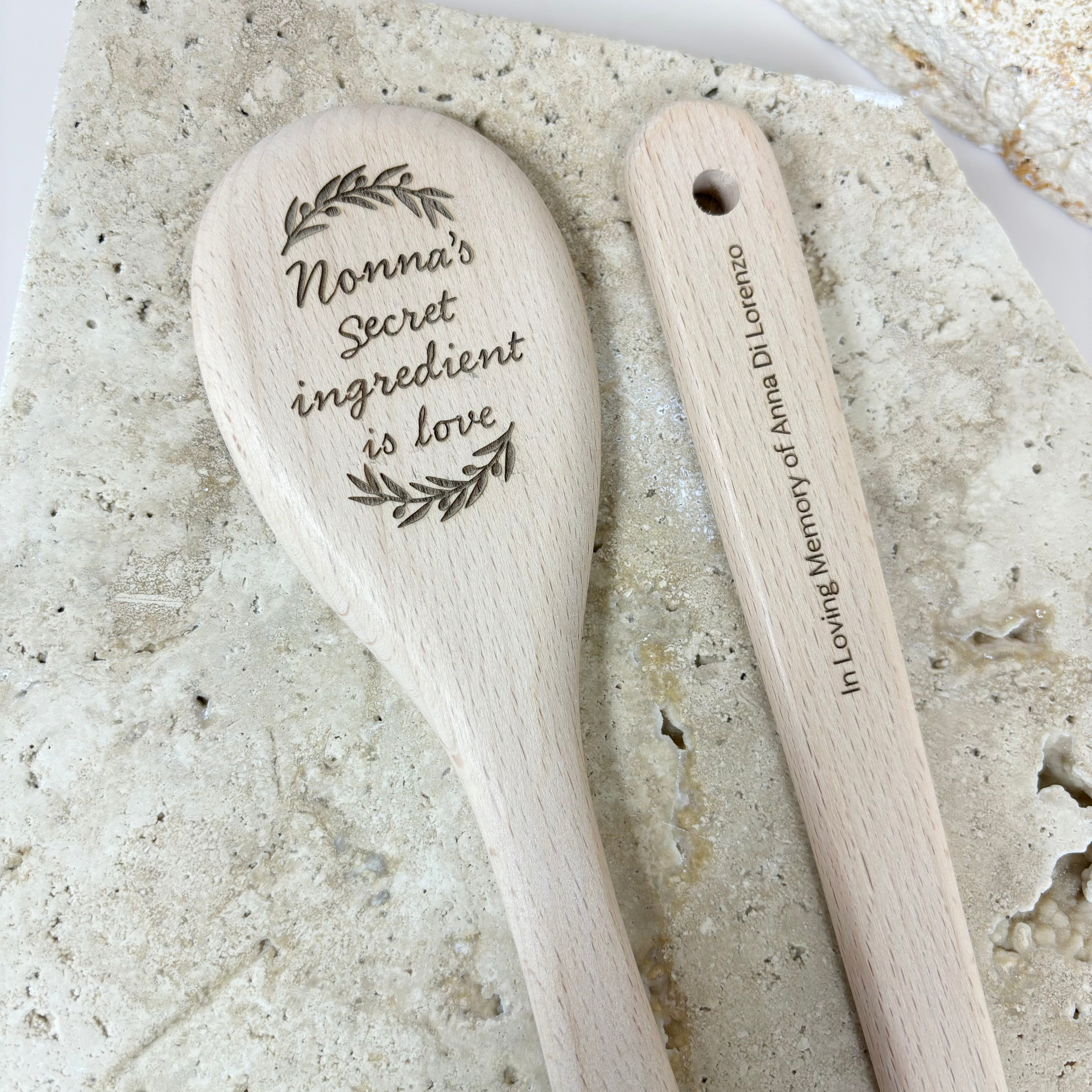 Personalised wooden spoon