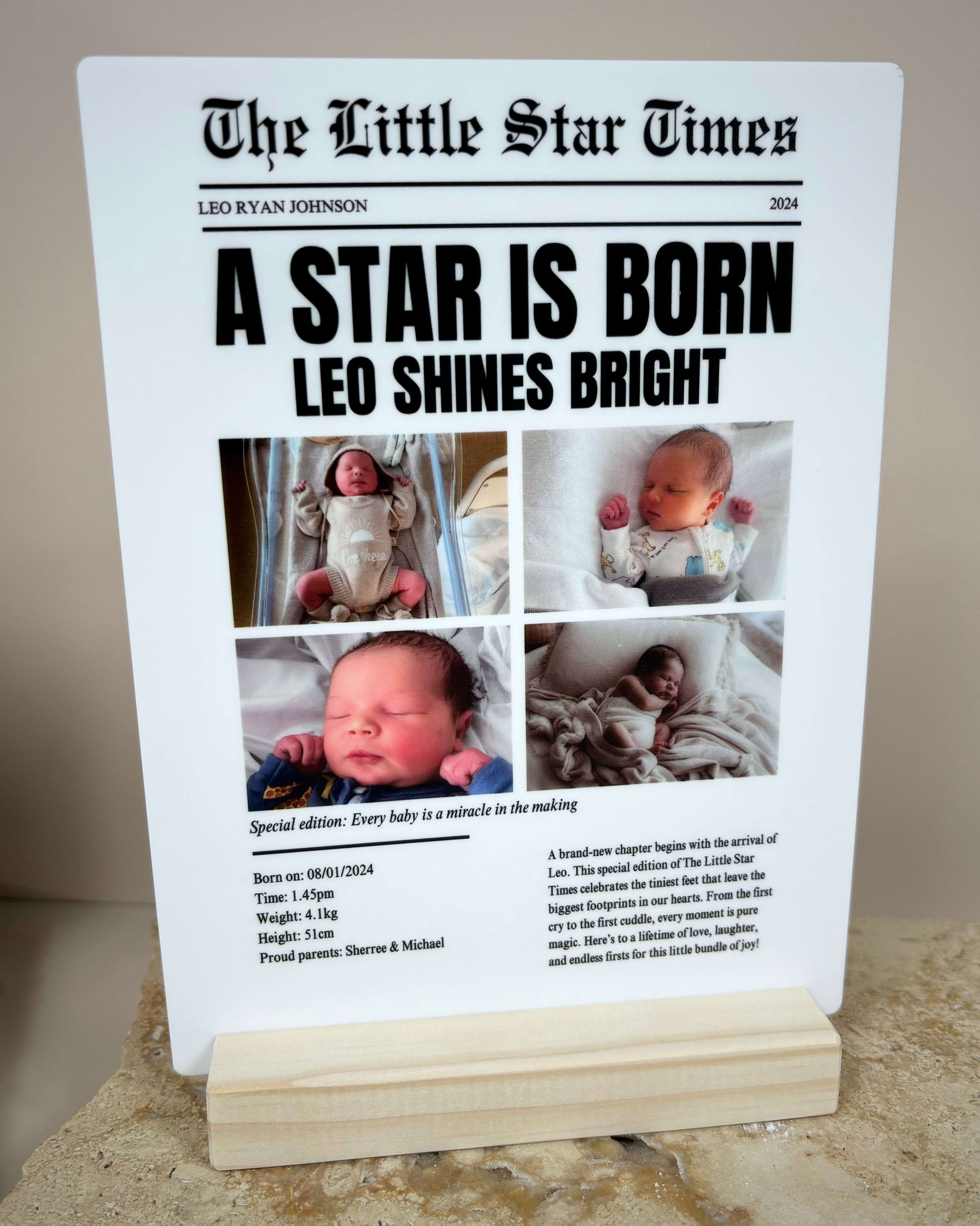 The little star times newspaper display