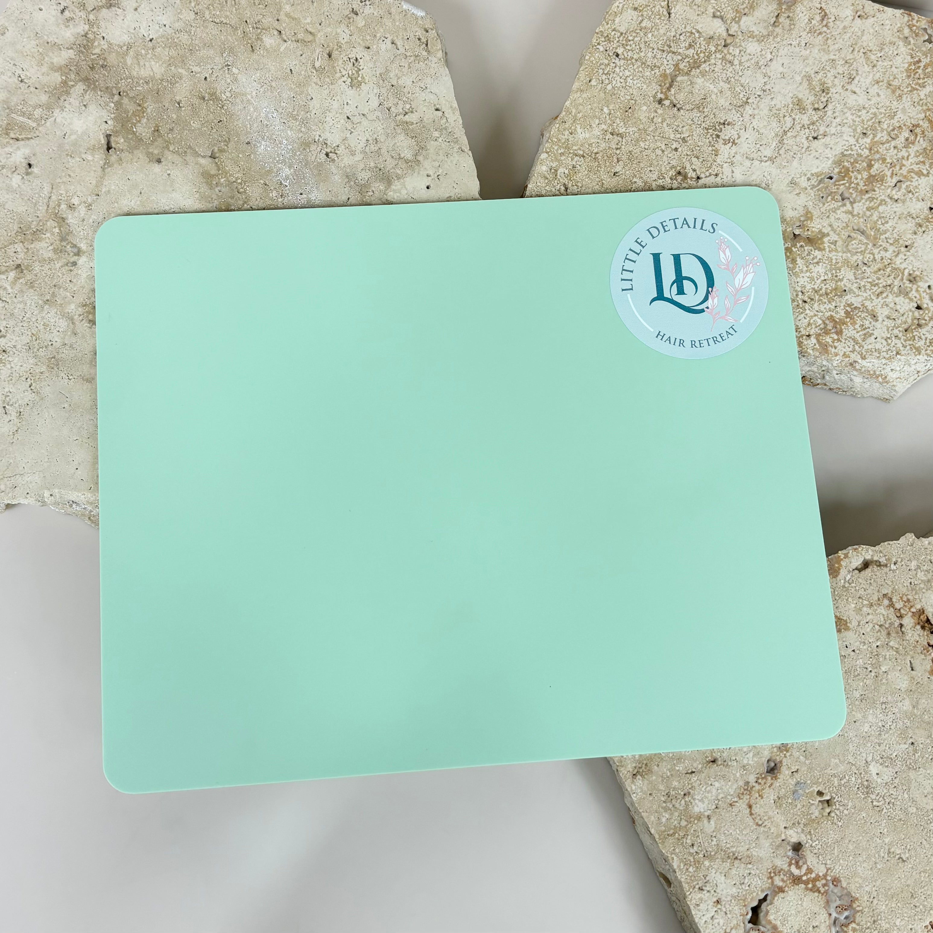 Green acrylic mouse pad with printed business logo