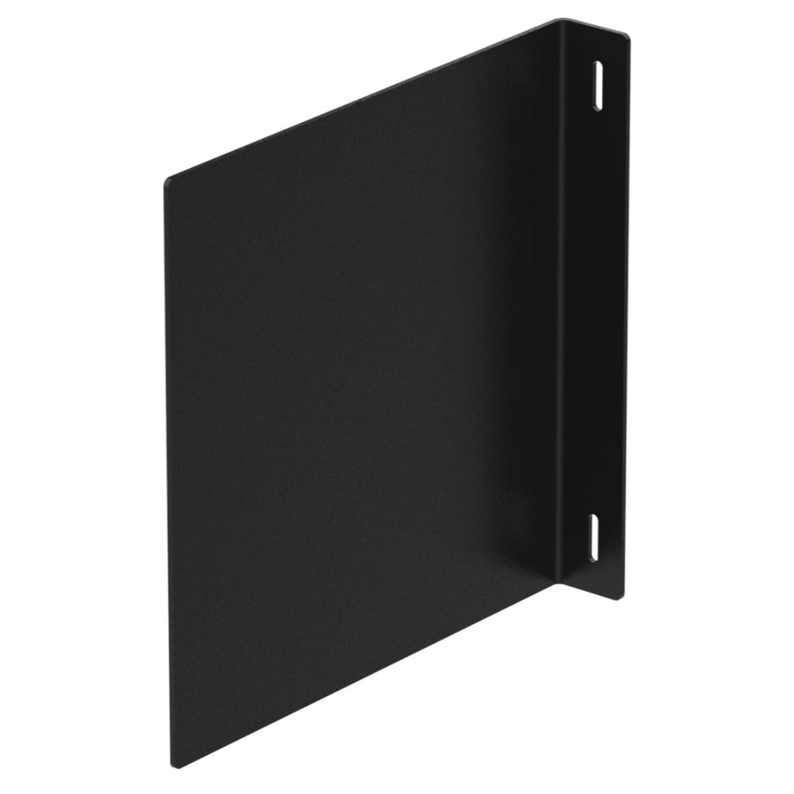 Black square projecting sign with mounting bracket, modern business signage