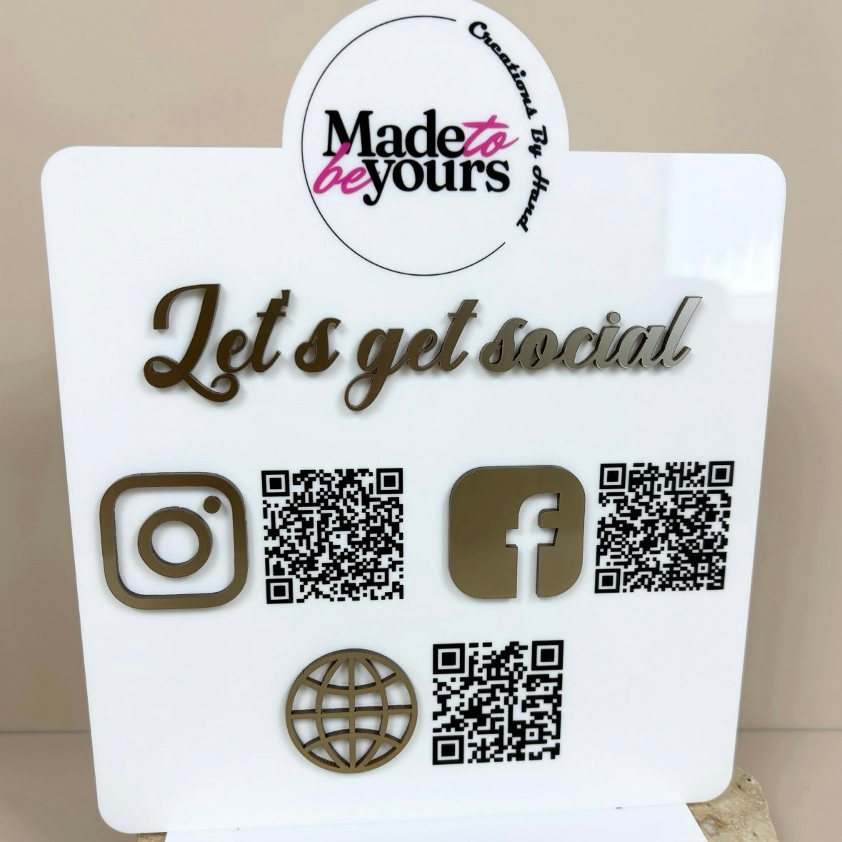 Custom social media stand