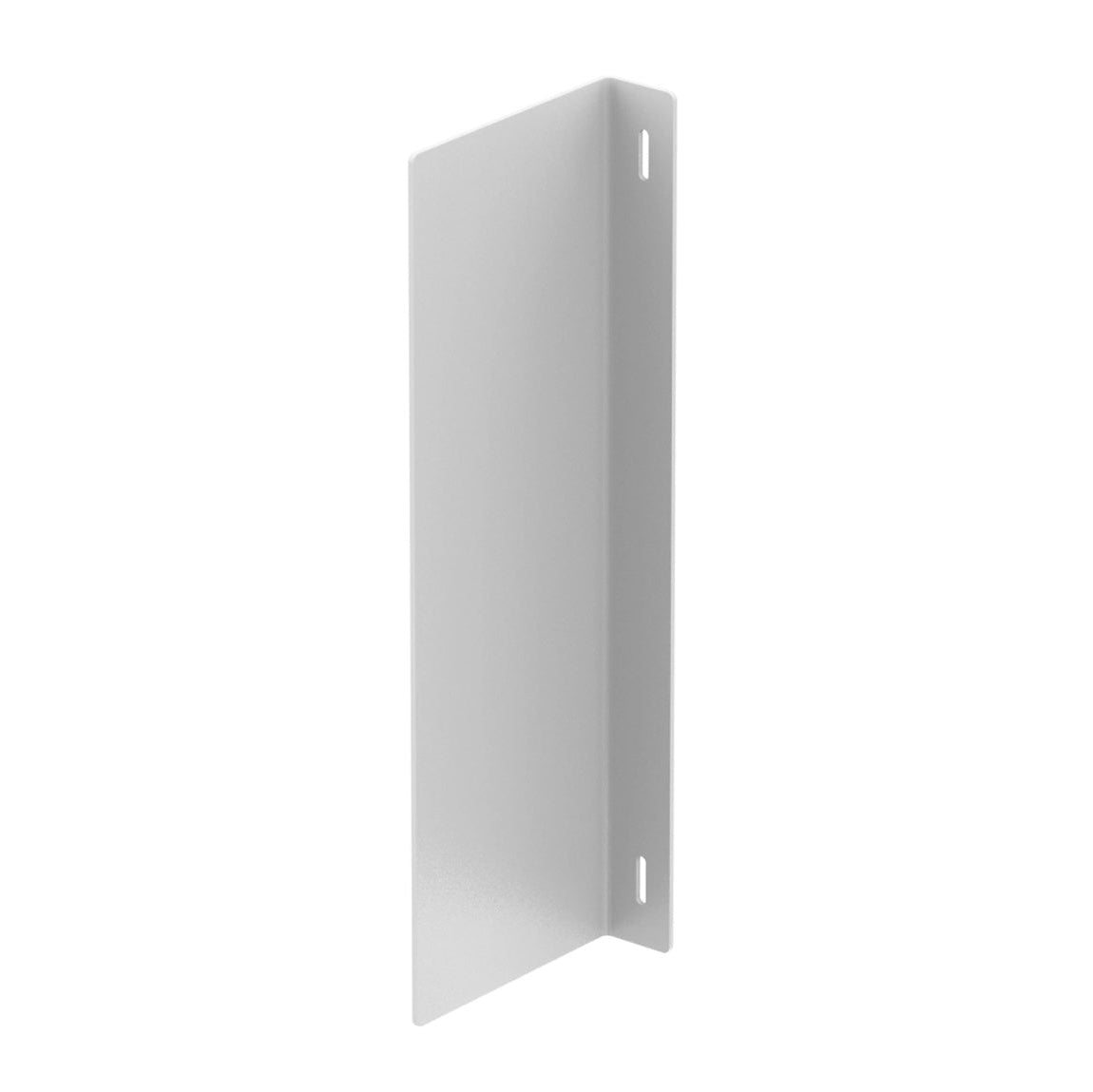 Satin white rectangular blade signage, minimalist shop signage with side mounting bracket