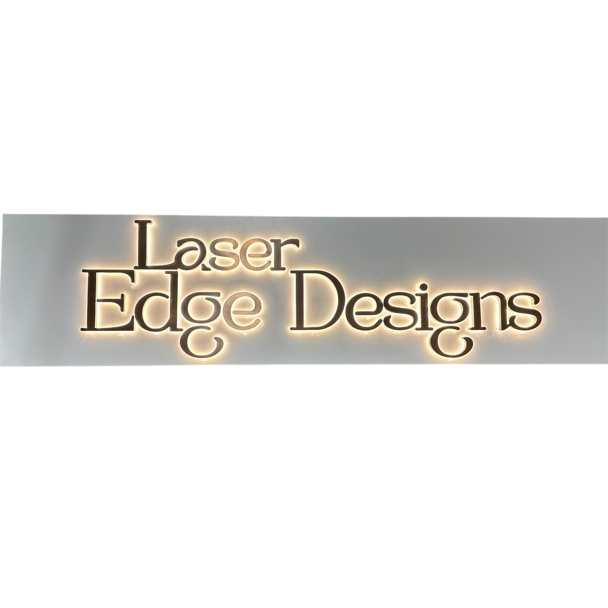 • backlit timber business logo sign with warm led lighting
• illuminated wooden business name wall sign for reception area
• custom led backlit logo sign for small business studio