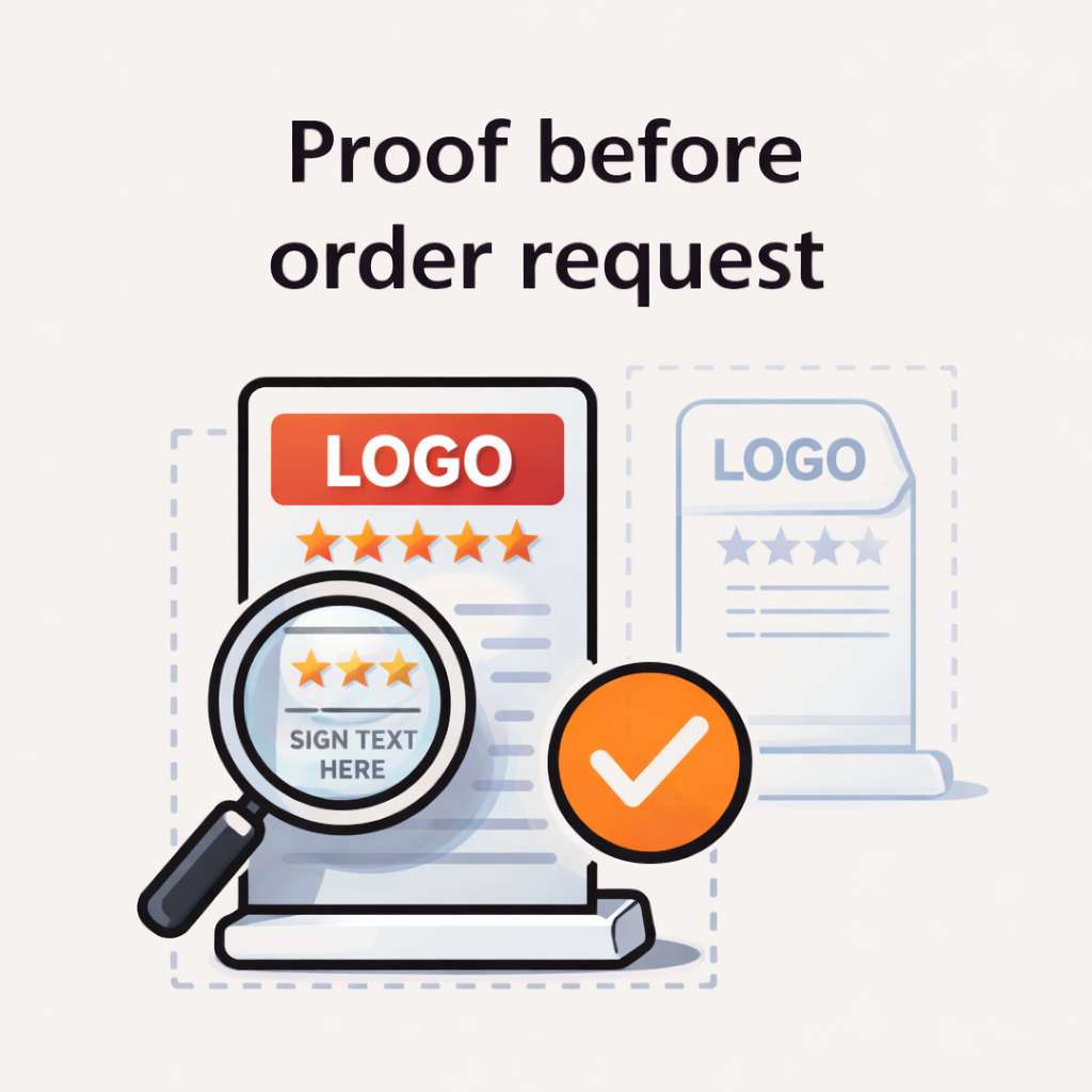 Proof before order request