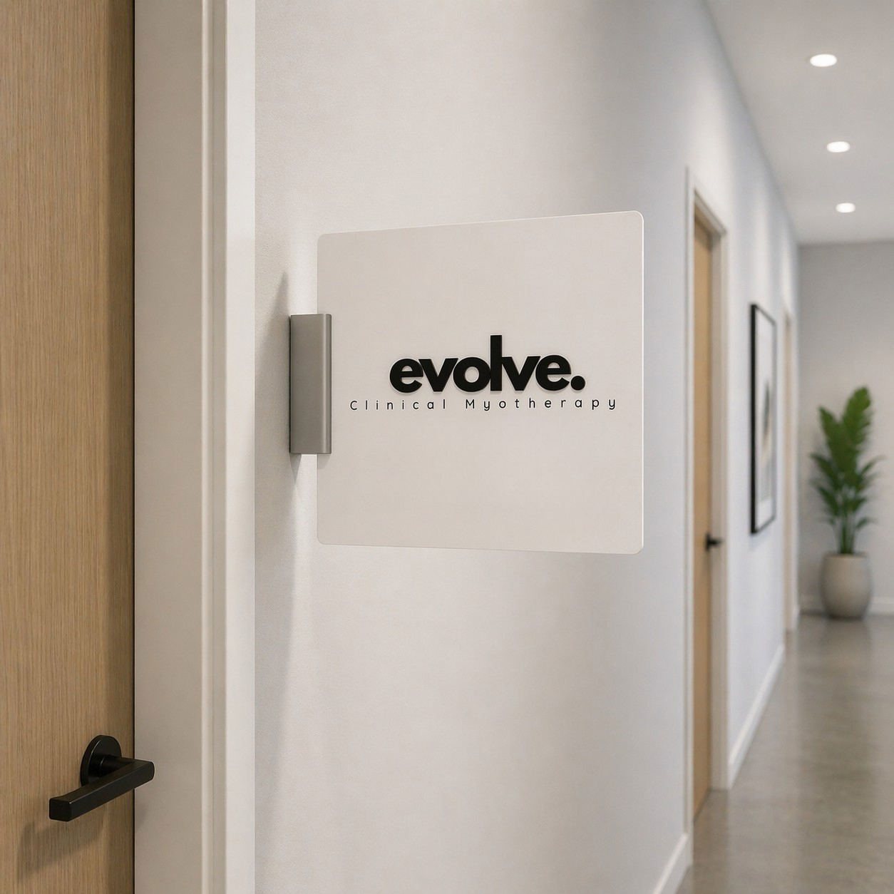 custom acrylic corridor sign with 3d logo wall mounted hallway signage australia clinic wayfinding sign