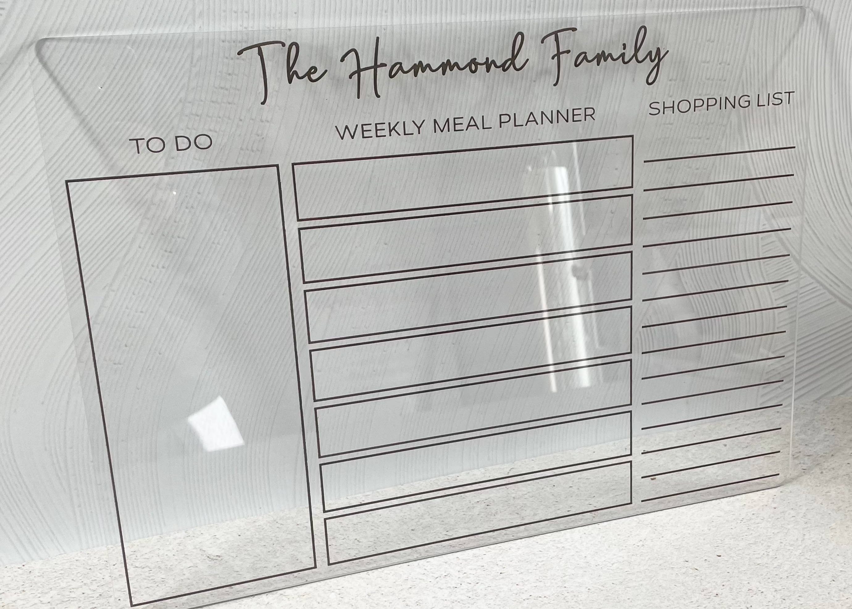 custom acrylic planner