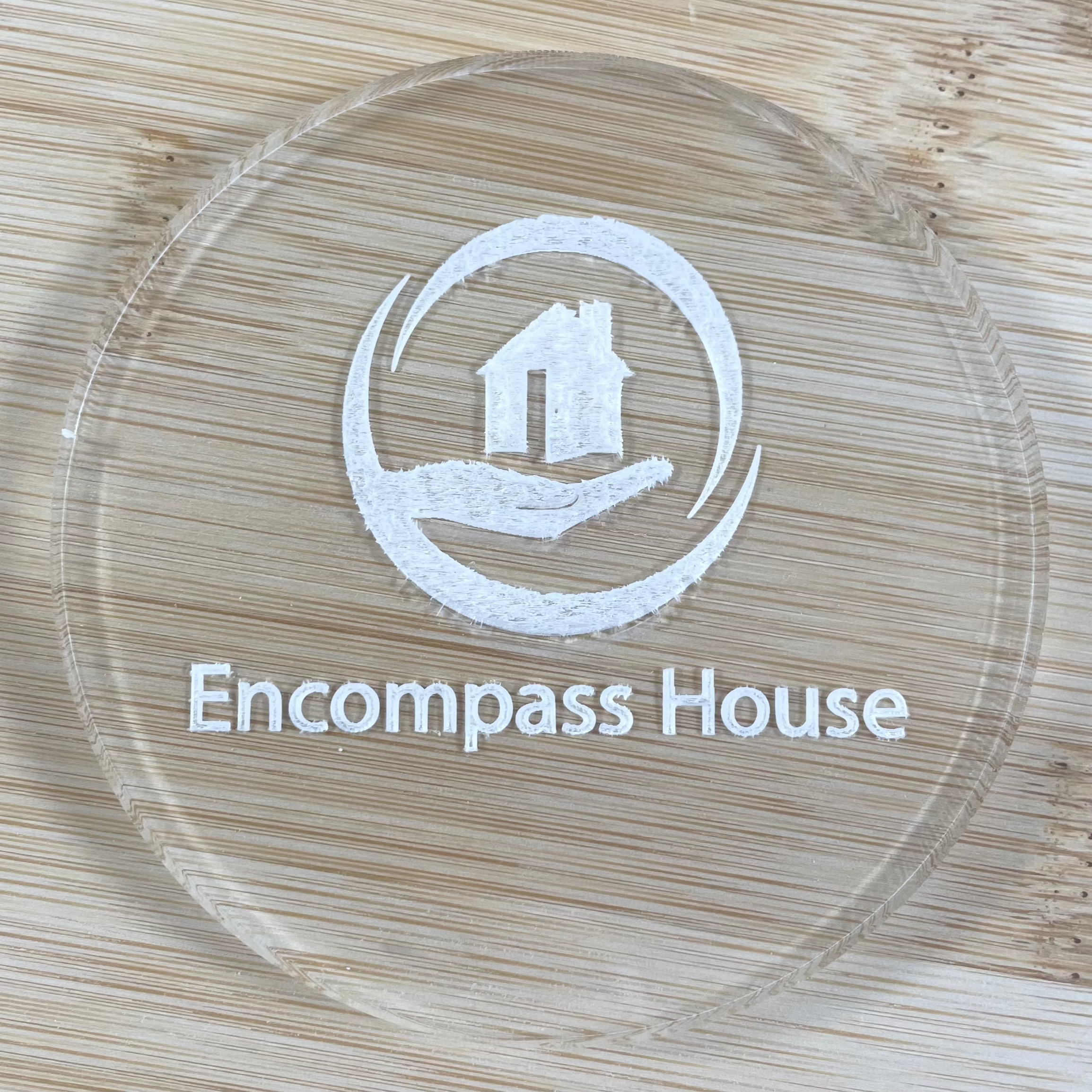 Encompass House branded cookie embosser for corporate biscuits