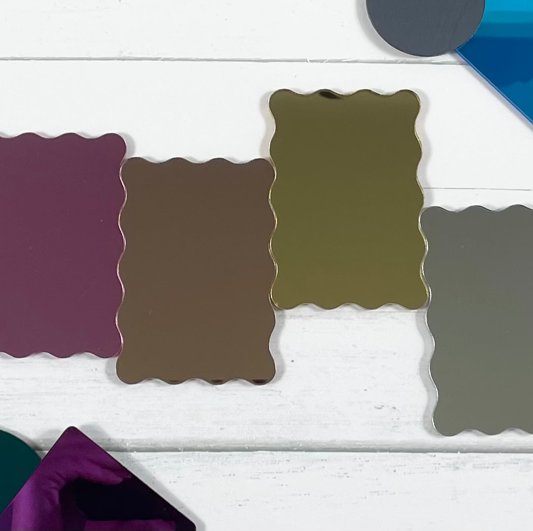 wavy mirror acrylic blanks
