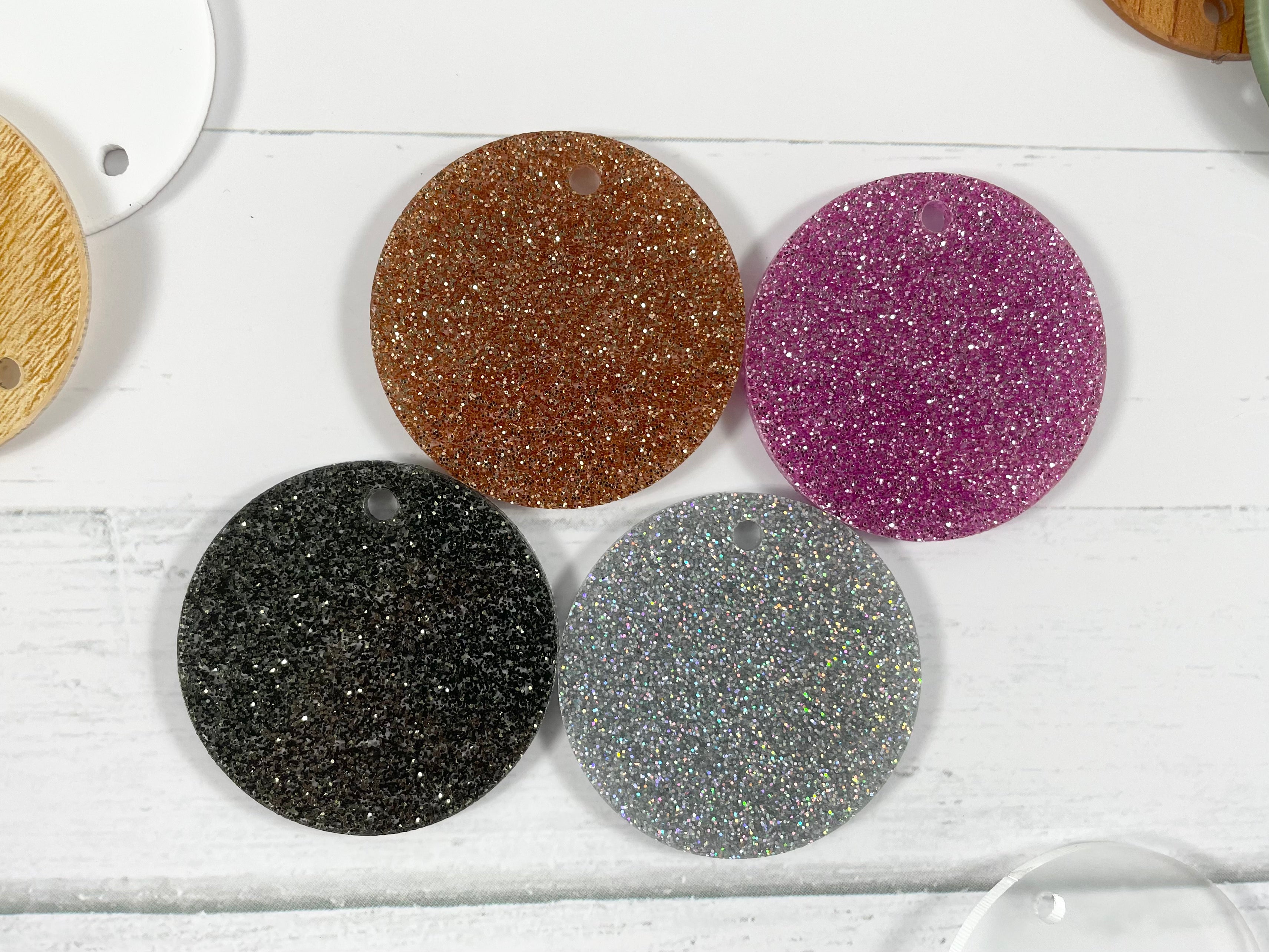 glitter keyring blanks