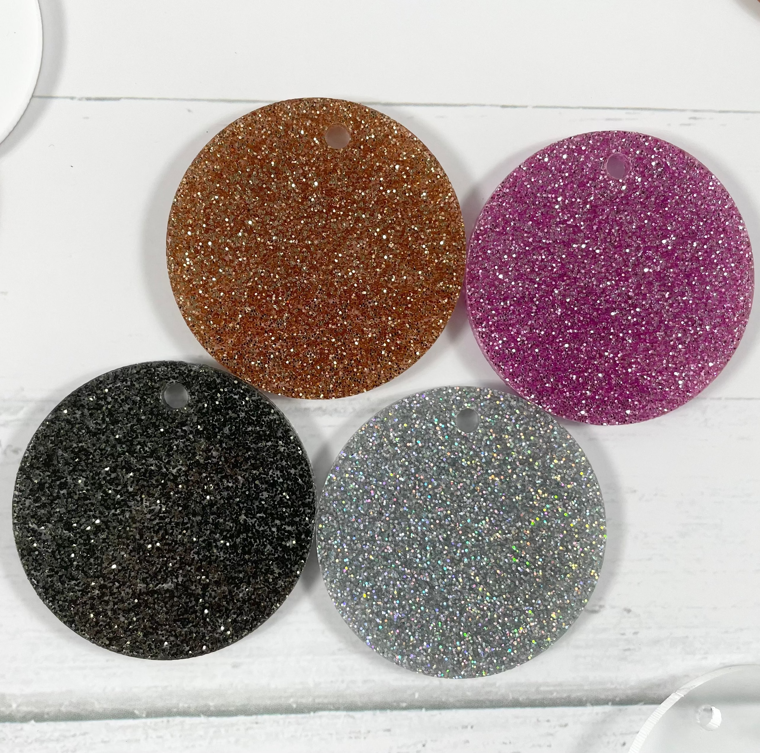 glitter keyring blanks