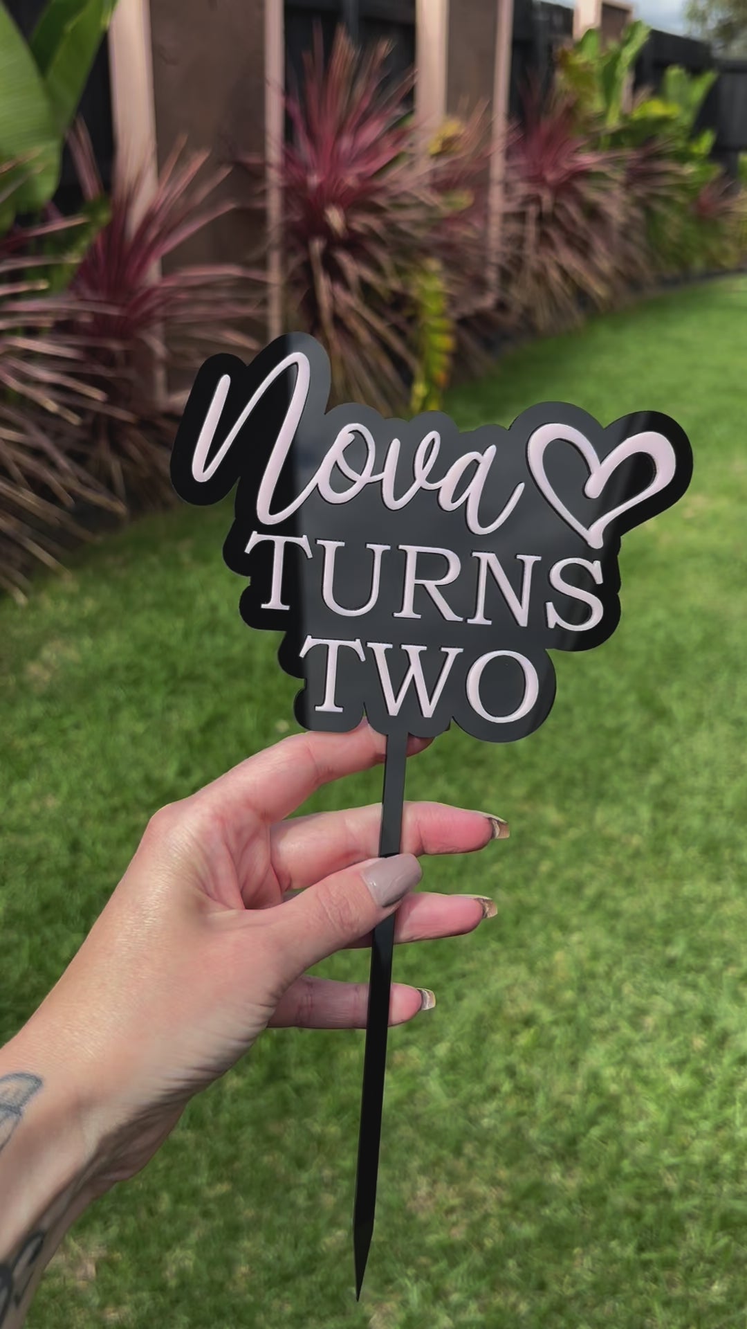 3D acrylic cake topper