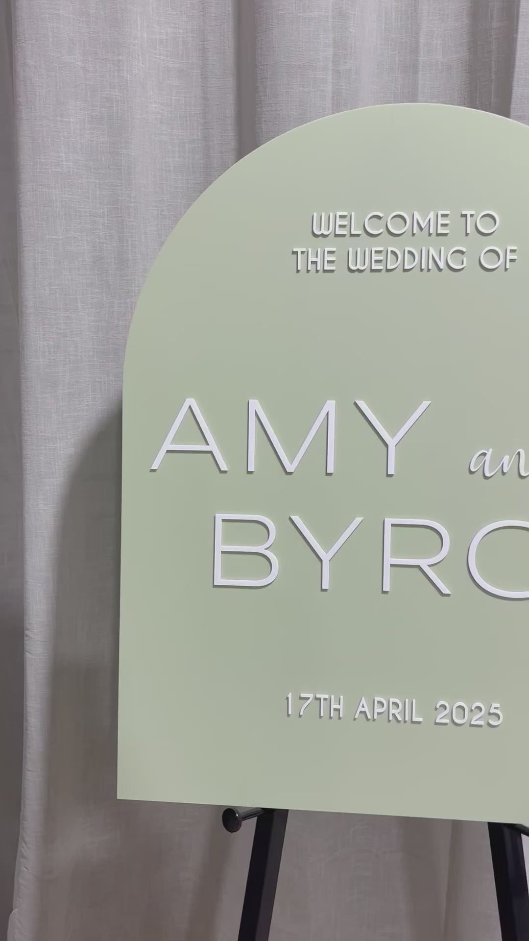 Custom arched wedding signs