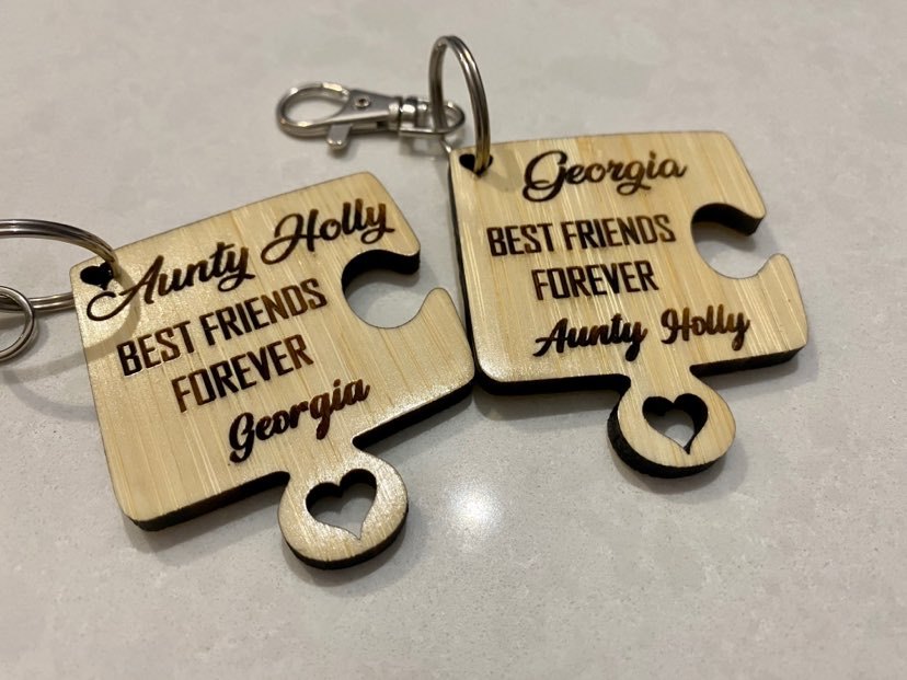 personalised best friend key ring