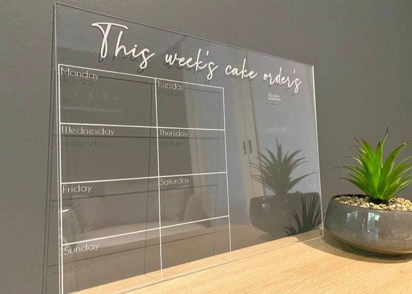 Acrylic planners