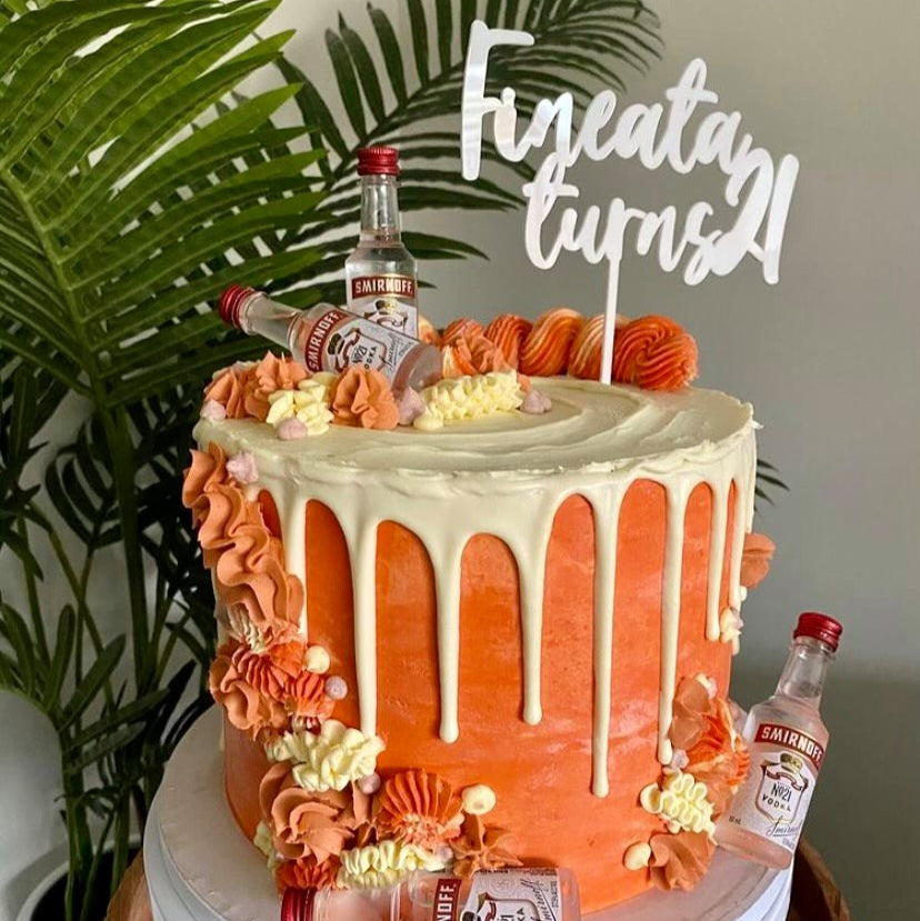 21st cake topper