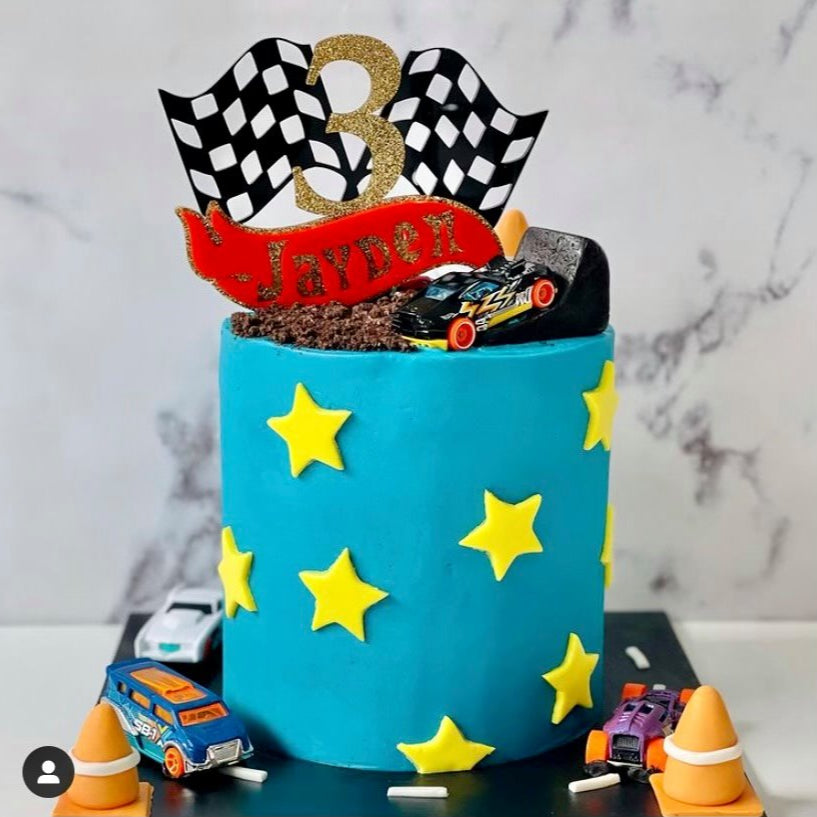3d hot wheels cake topper
