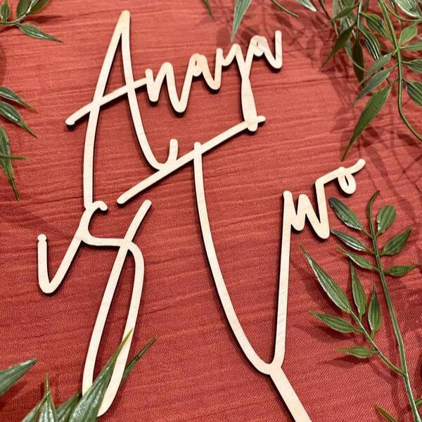 personalised cake topper
