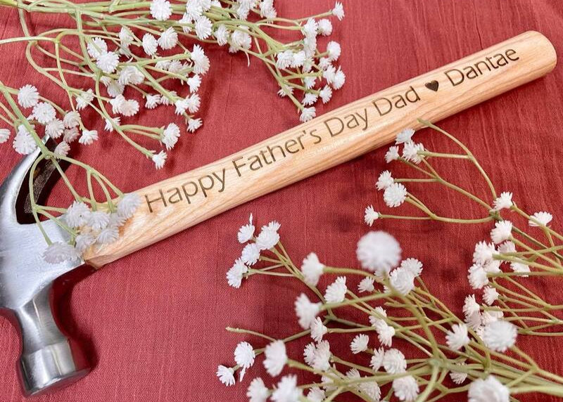 engraved fathers day hammer