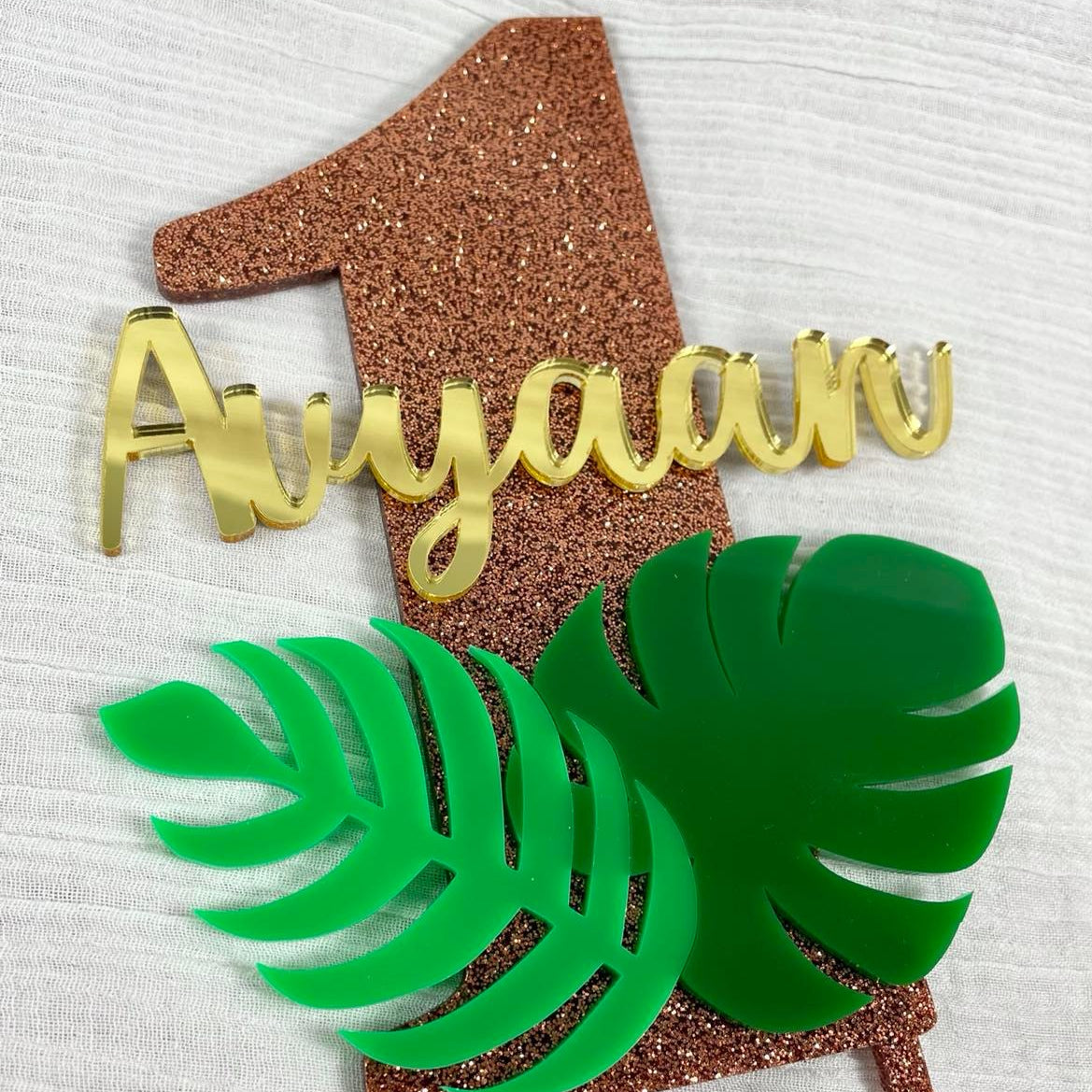 3d first birthday cake topper
