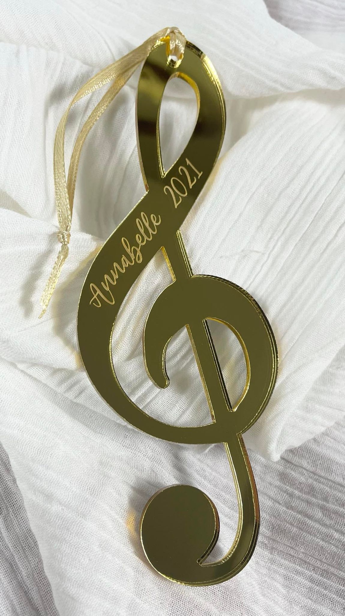 Personalised music note bauble