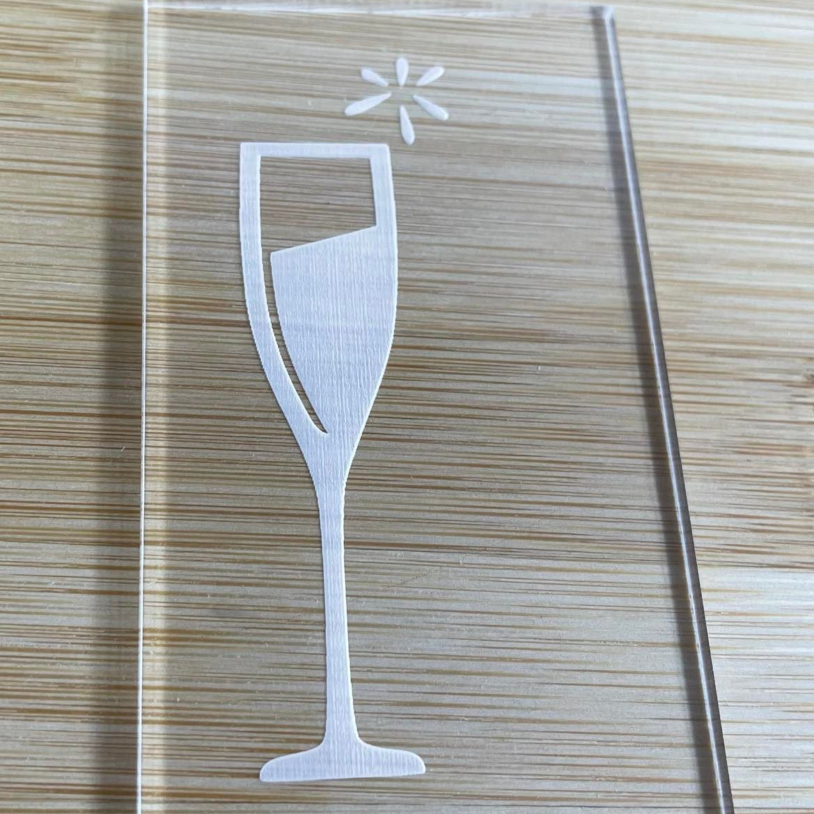 wine glass embosser cookie stamp