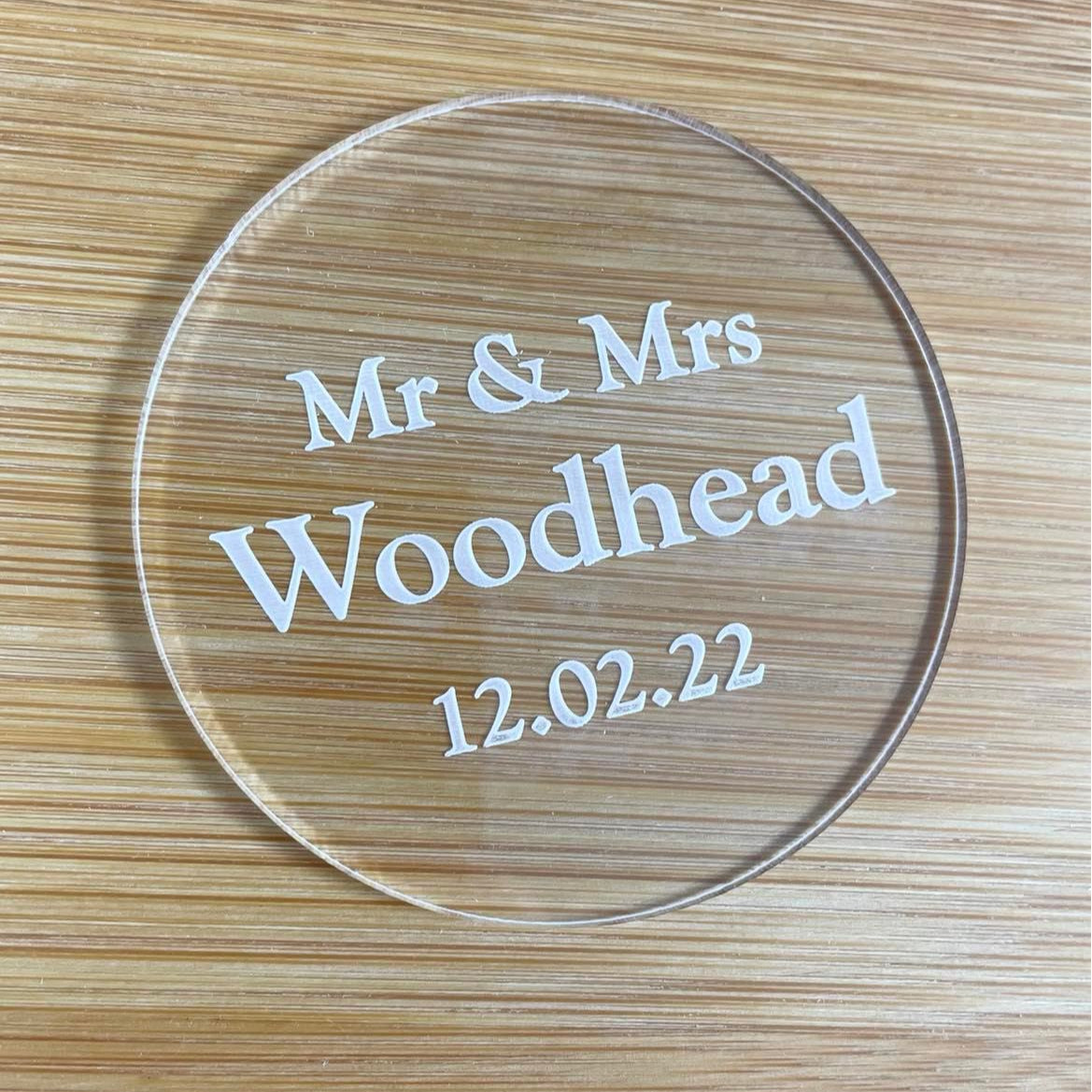 persoanlised mr and mrs embosser cookie stamp