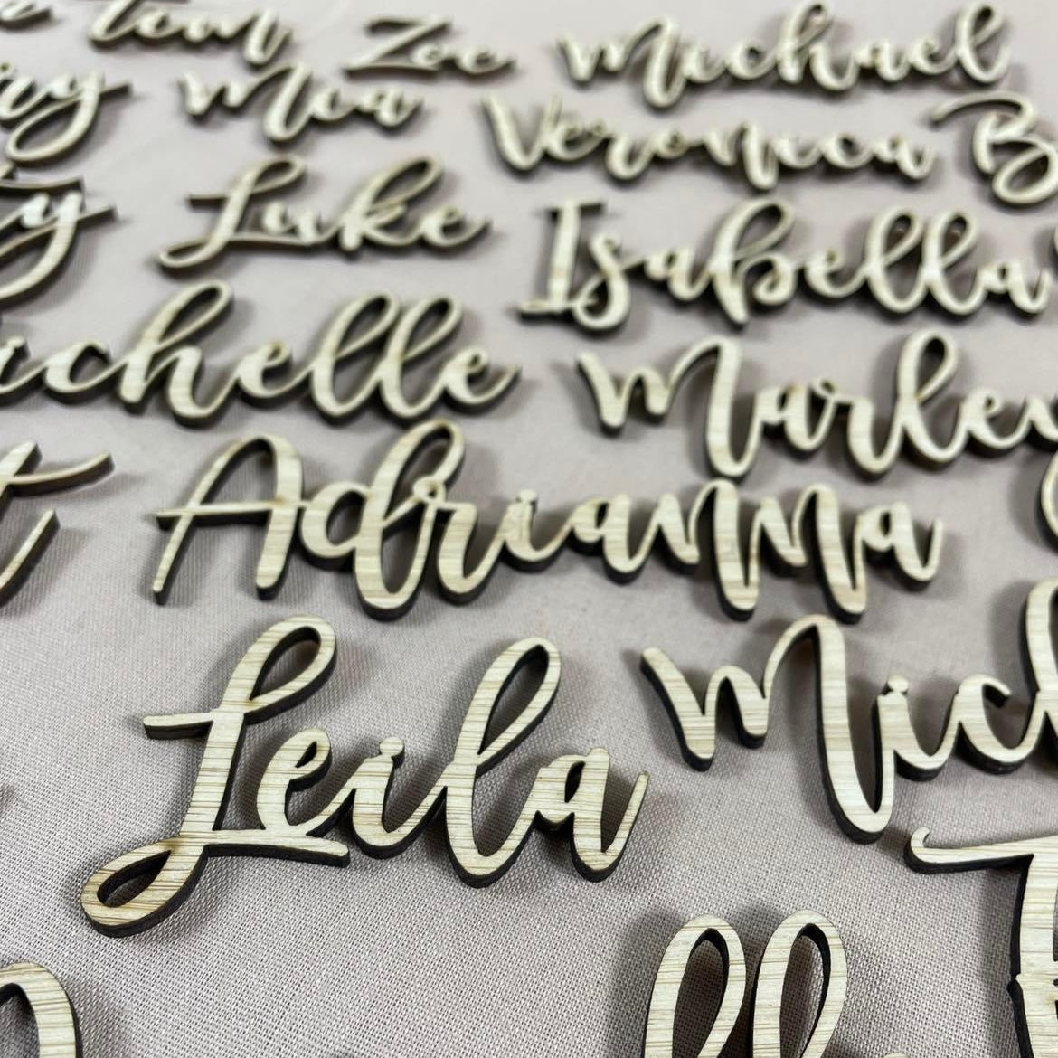 wooden place cards
