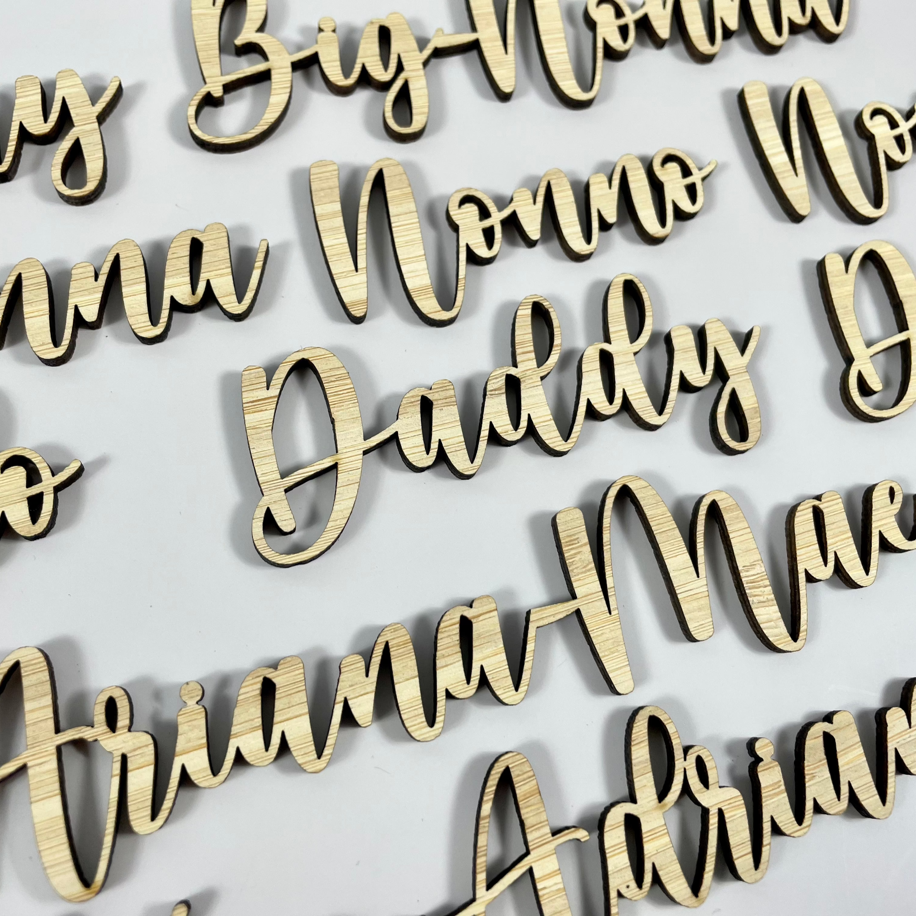 bamboo name place cards