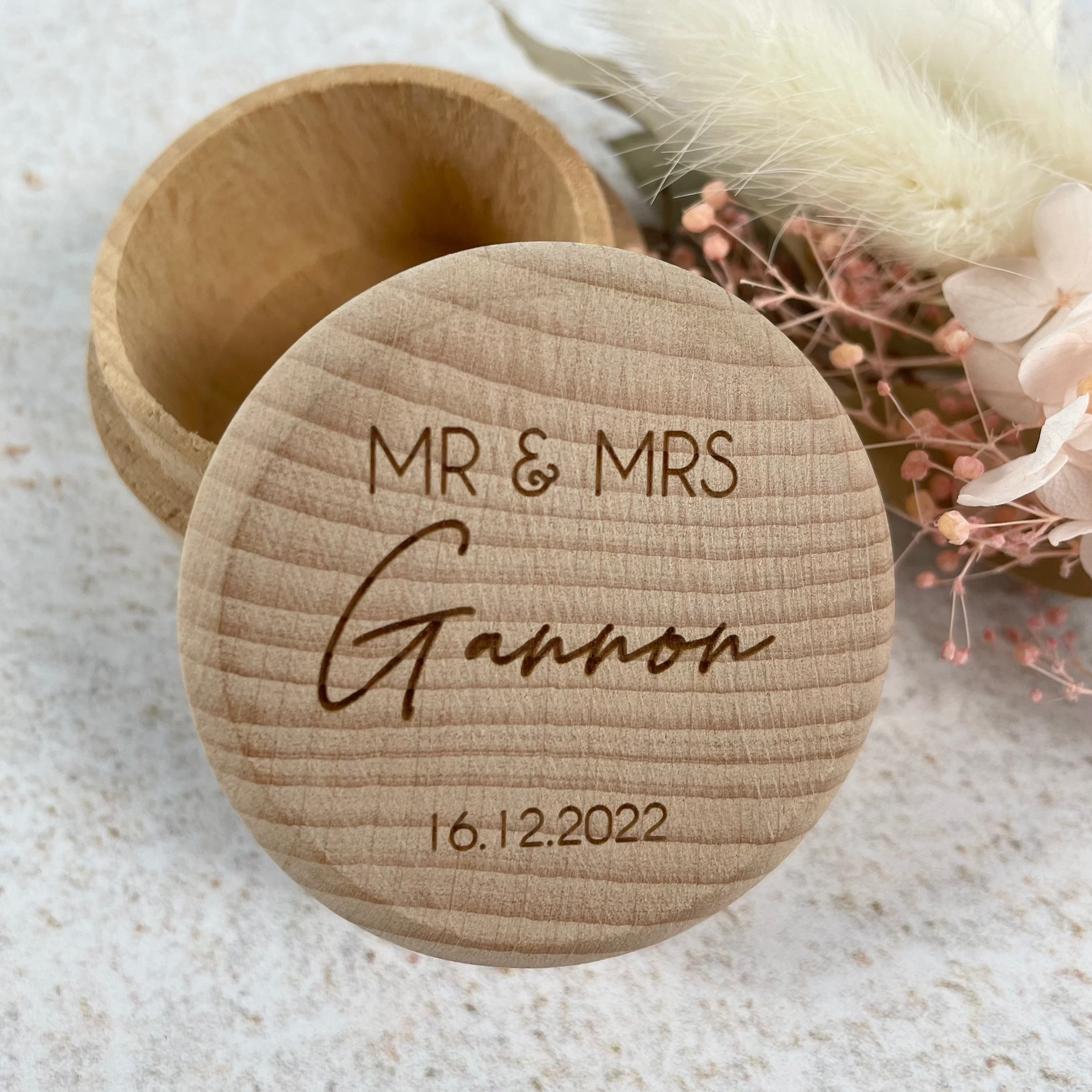 wooden ring box