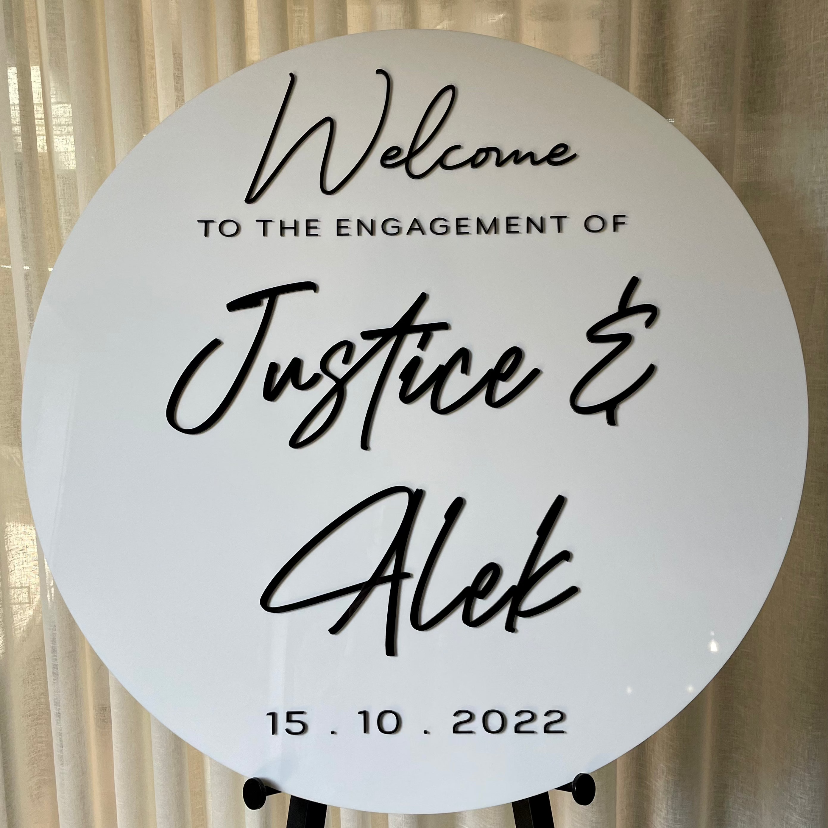 custom engagement sign Melbourne